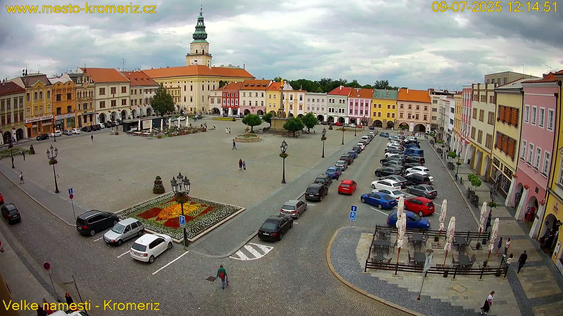 Kroměříž , (Velké náměstí ) Great Square Live Cam - Kromeriz, Zlin, Czechia