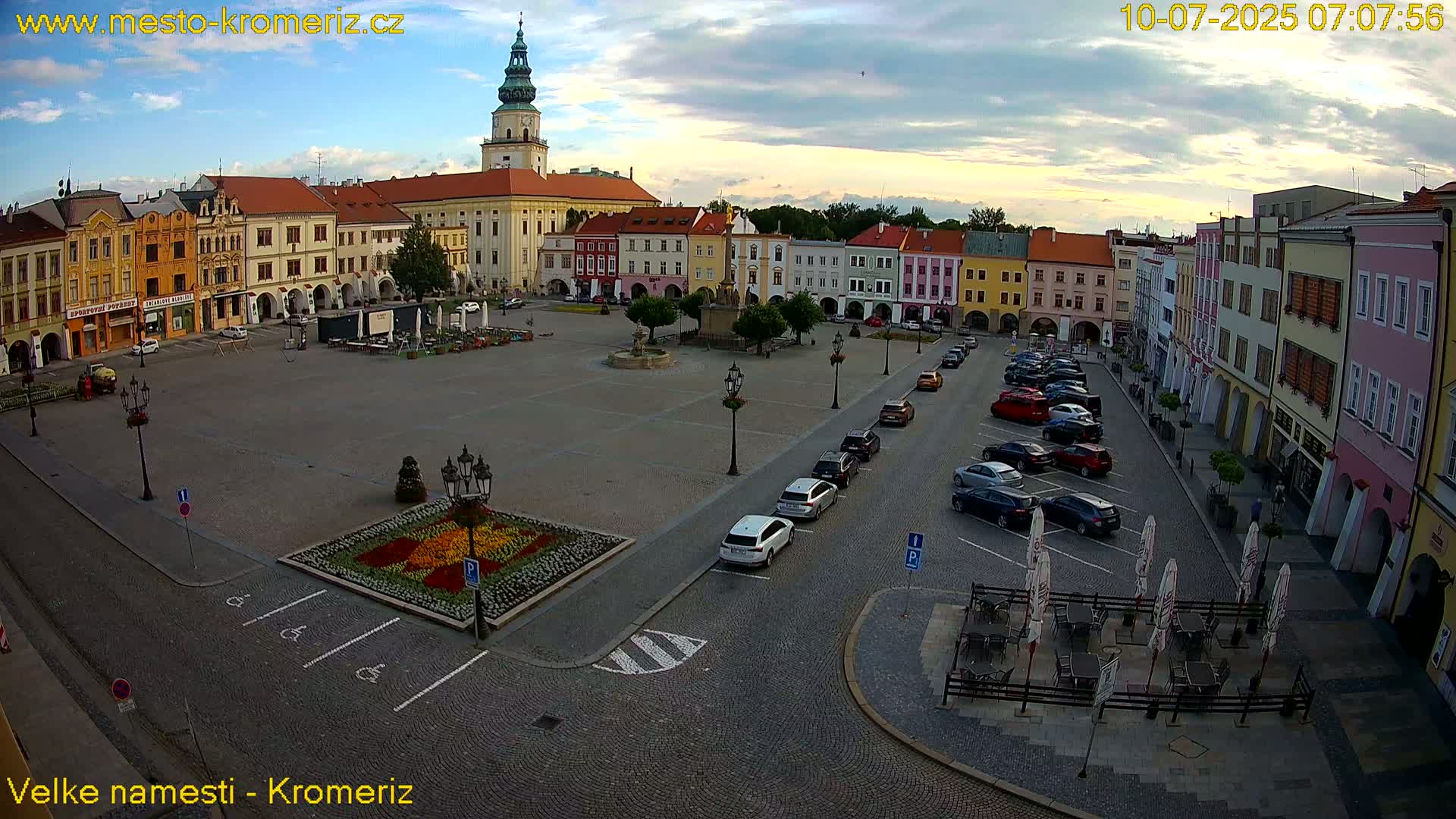 Kroměříž , (Velké náměstí ) Great Square Live Cam - Kromeriz, Zlin, Czechia