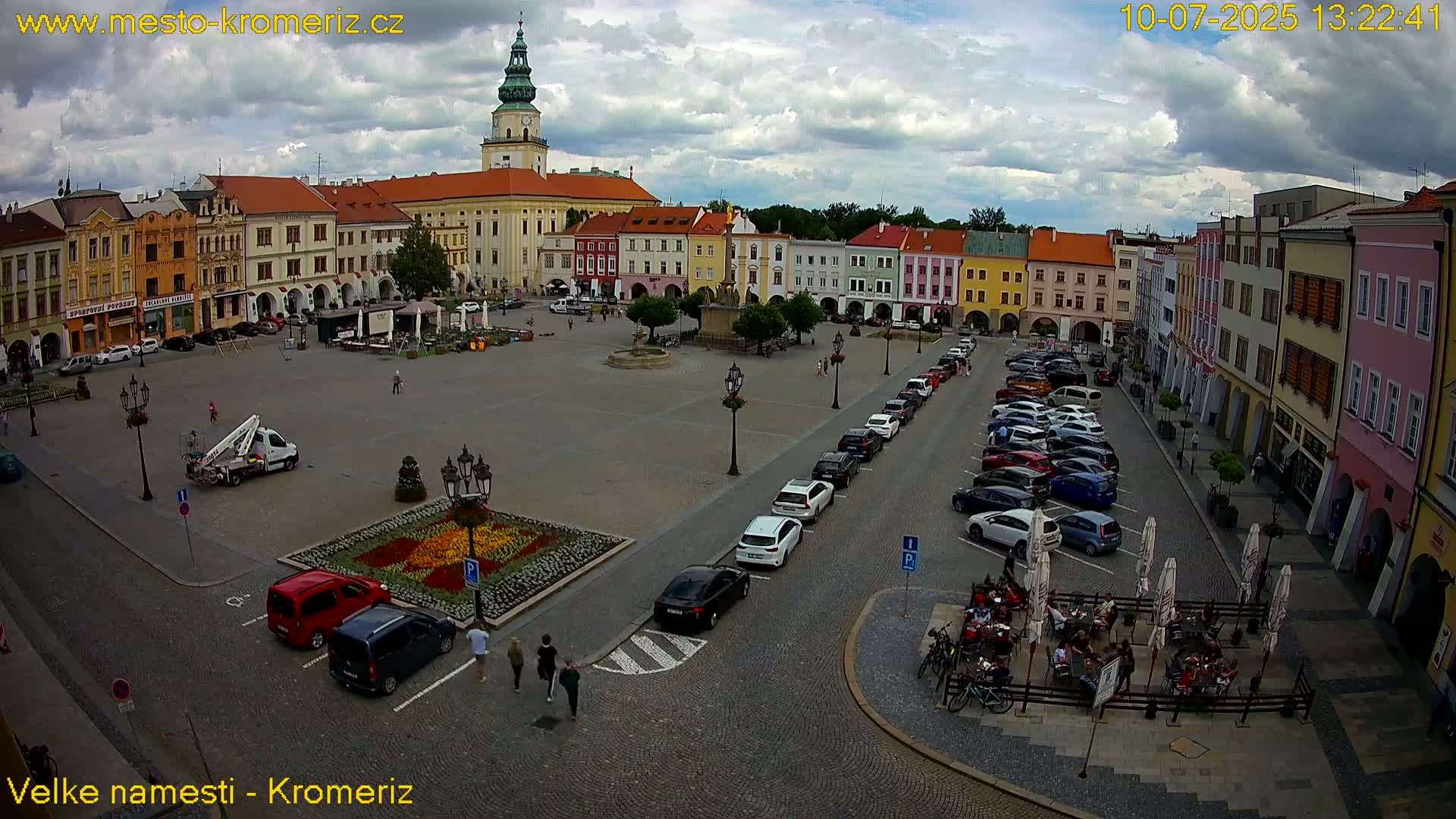 Kroměříž , (Velké náměstí ) Great Square Live Cam - Kromeriz, Zlin, Czechia