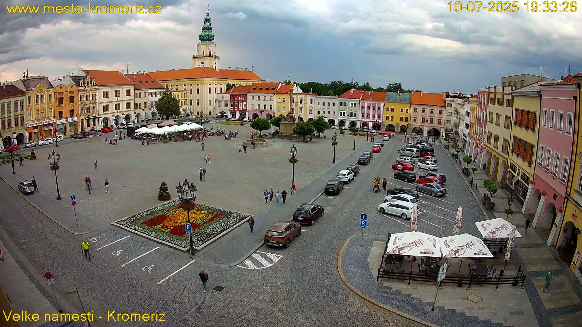 Kroměříž , (Velké náměstí ) Great Square Live Cam - Kromeriz, Zlin, Czechia