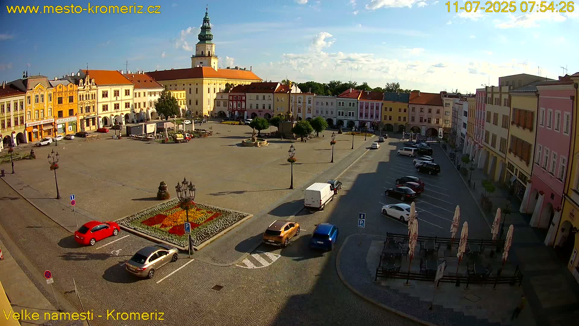 Kroměříž , (Velké náměstí ) Great Square Live Cam - Kromeriz, Zlin, Czechia