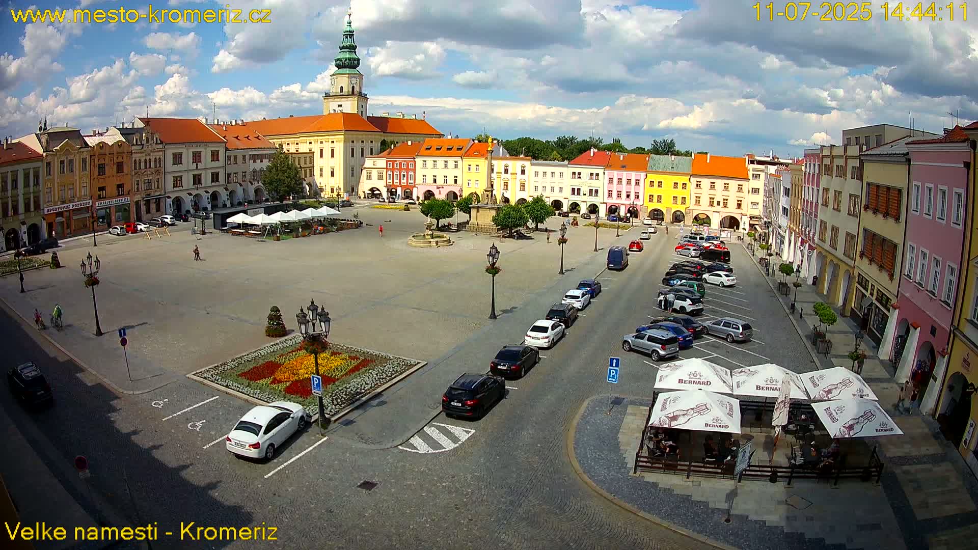 Kroměříž , (Velké náměstí ) Great Square Live Cam - Kromeriz, Zlin, Czechia