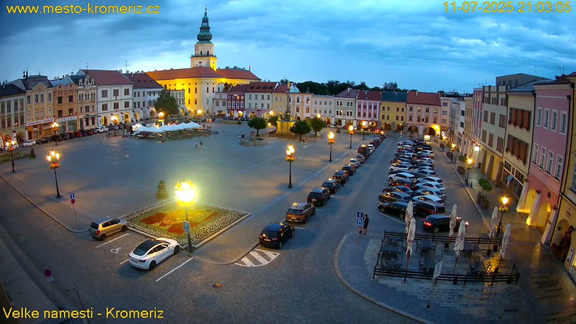 Kroměříž , (Velké náměstí ) Great Square Live Cam - Kromeriz, Zlin, Czechia