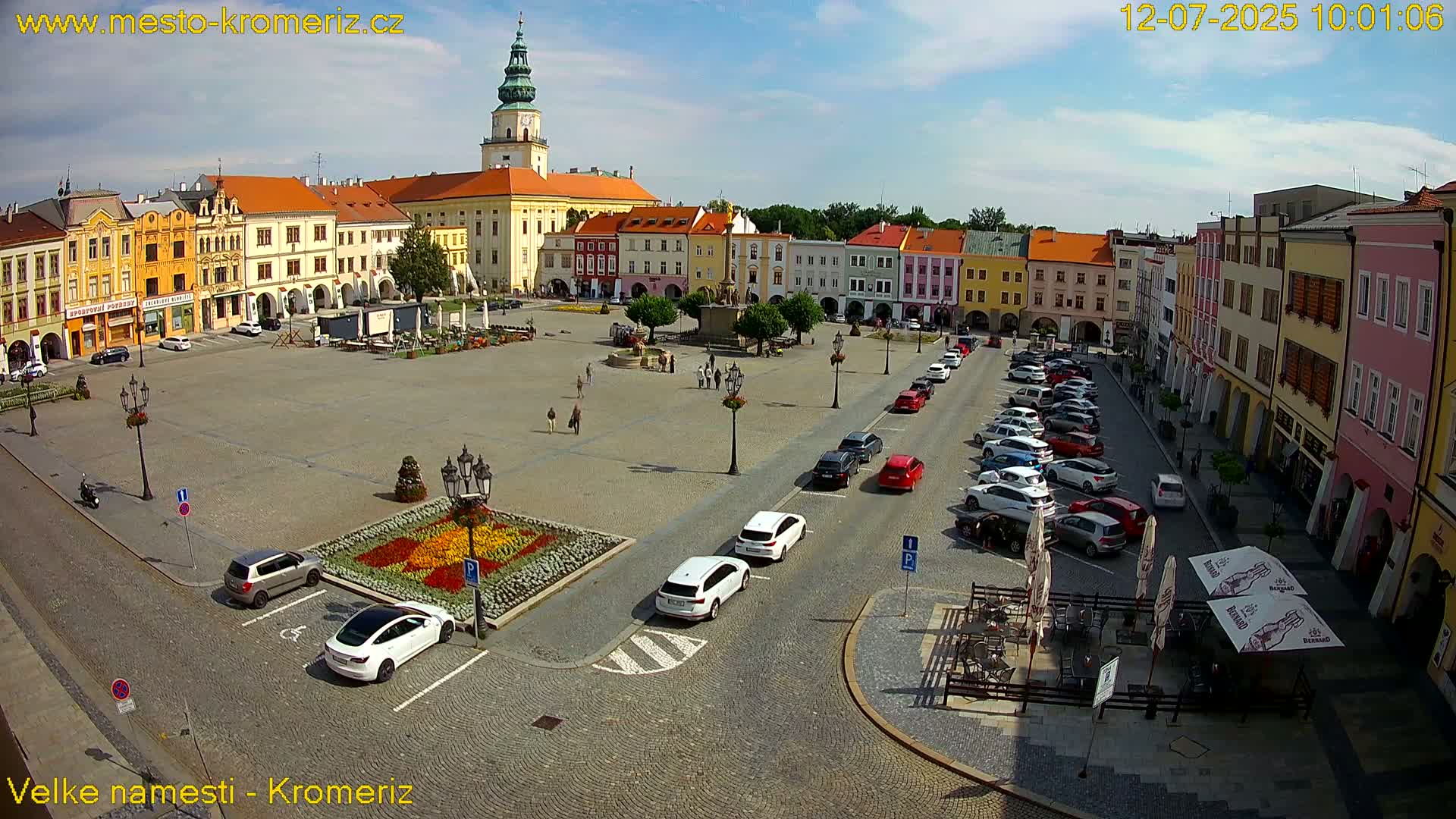 Kroměříž , (Velké náměstí ) Great Square Live Cam - Kromeriz, Zlin, Czechia