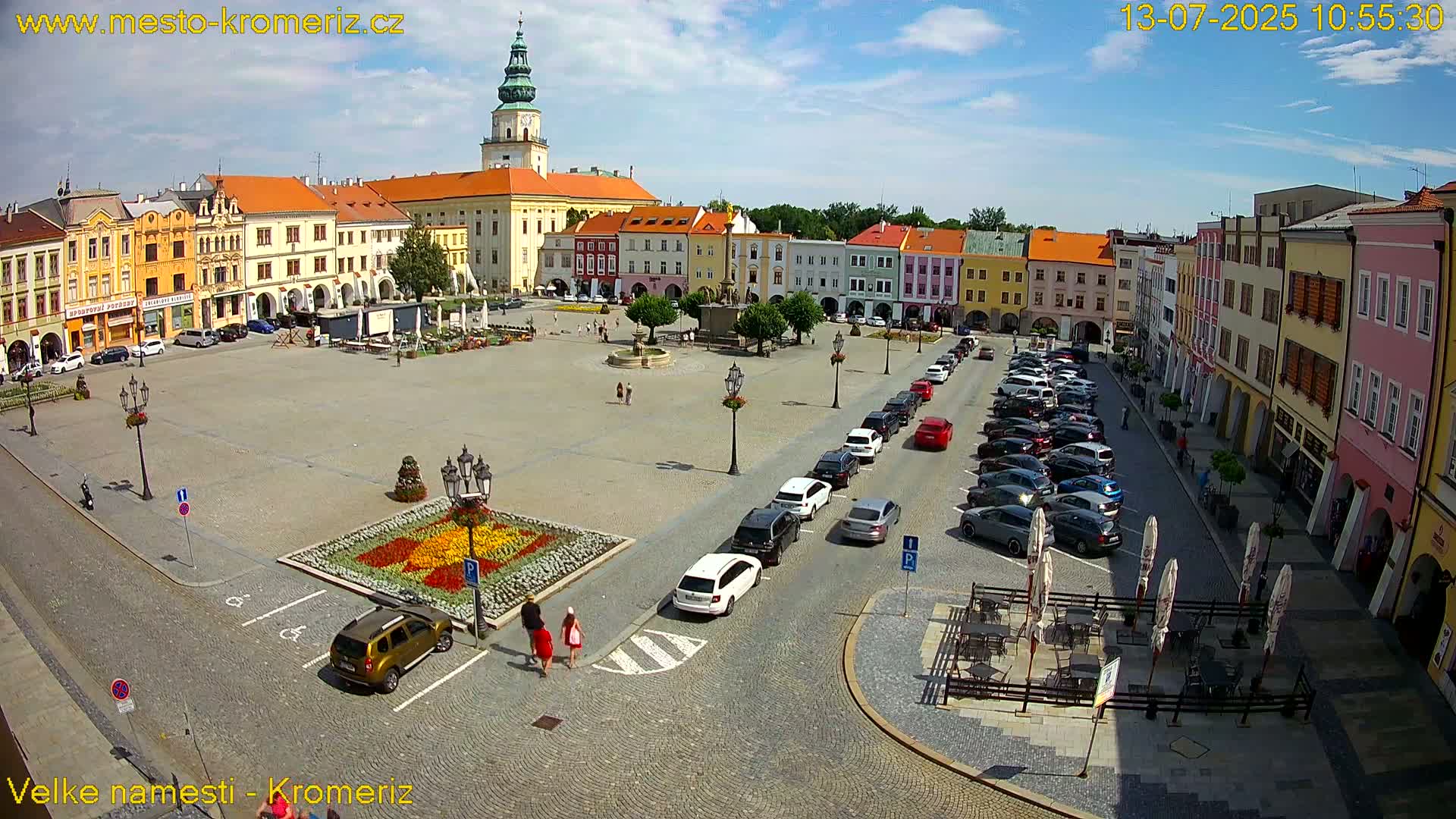 Kroměříž , (Velké náměstí ) Great Square Live Cam - Kromeriz, Zlin, Czechia