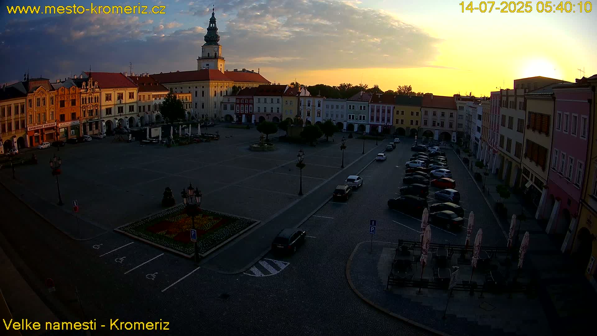 Kroměříž , (Velké náměstí ) Great Square Live Cam - Kromeriz, Zlin, Czechia