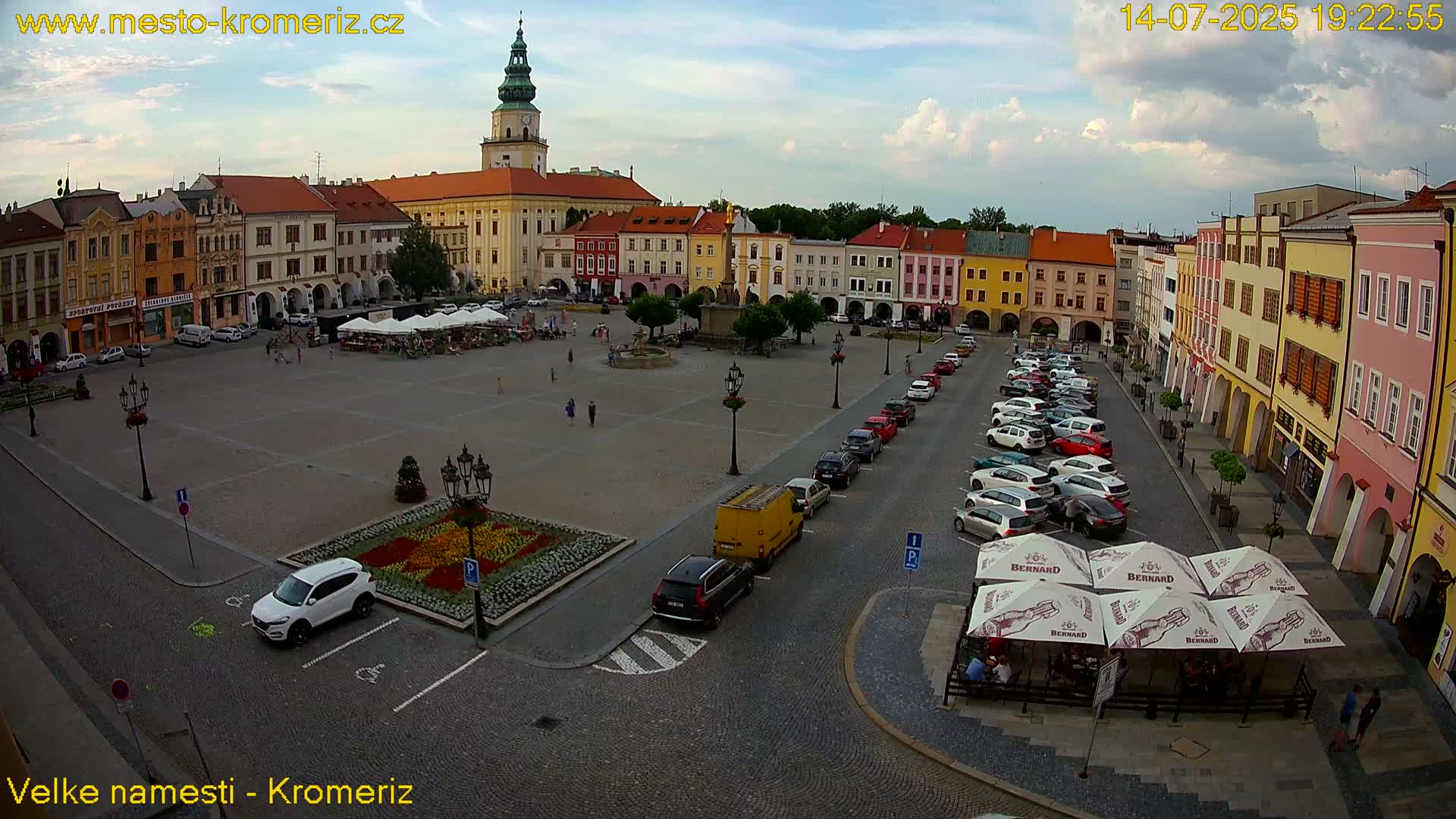 Kroměříž , (Velké náměstí ) Great Square Live Cam - Kromeriz, Zlin, Czechia