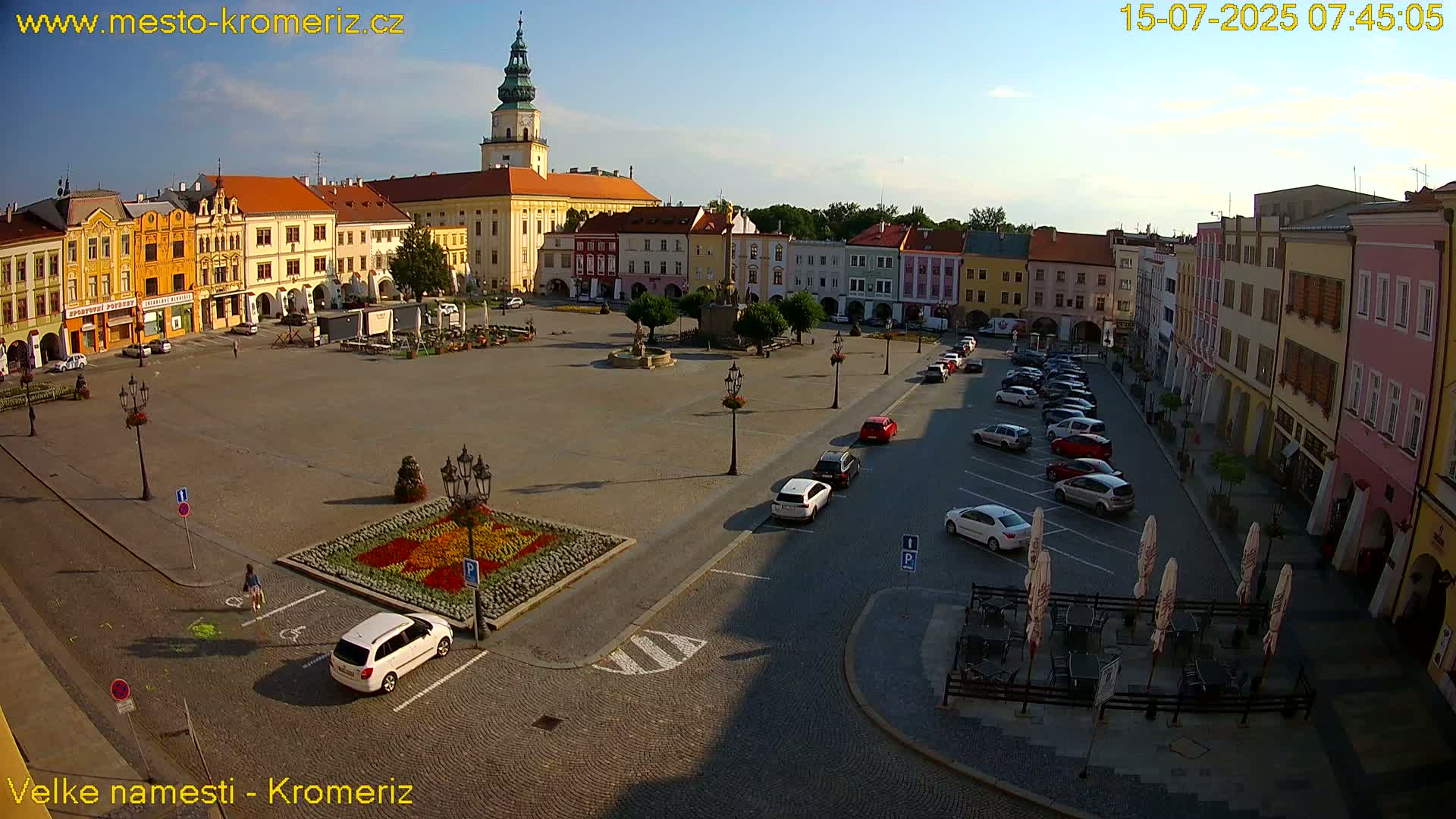 Kroměříž , (Velké náměstí ) Great Square Live Cam - Kromeriz, Zlin, Czechia