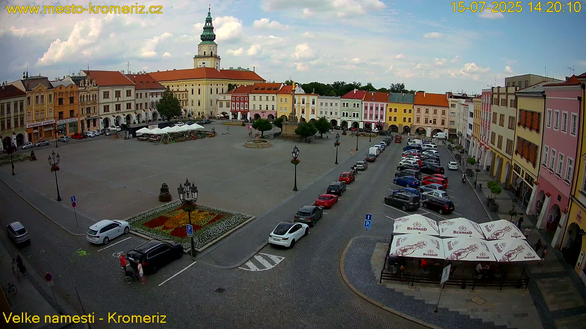 Kroměříž , (Velké náměstí ) Great Square Live Cam - Kromeriz, Zlin, Czechia