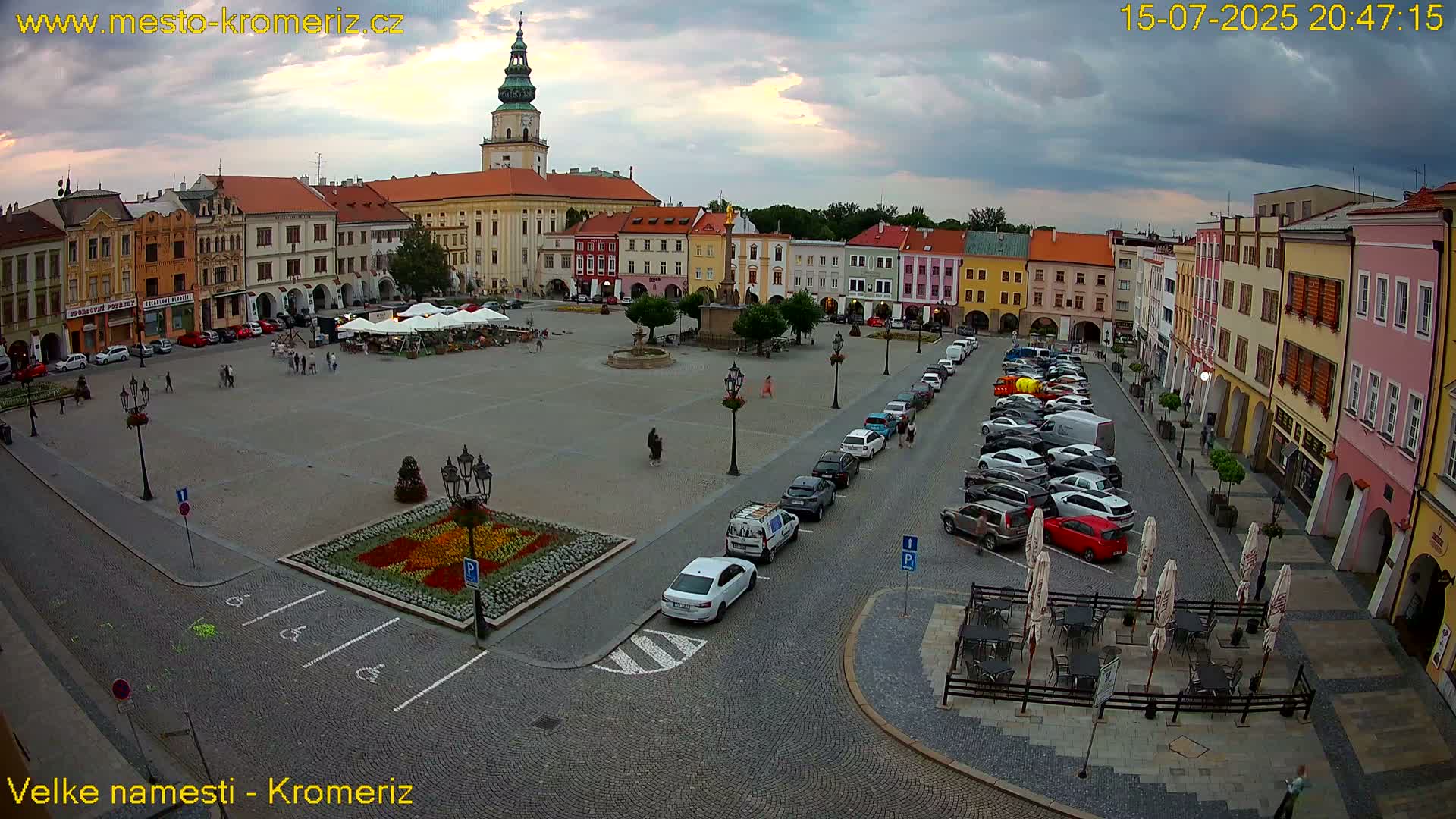 Kroměříž , (Velké náměstí ) Great Square Live Cam - Kromeriz, Zlin, Czechia