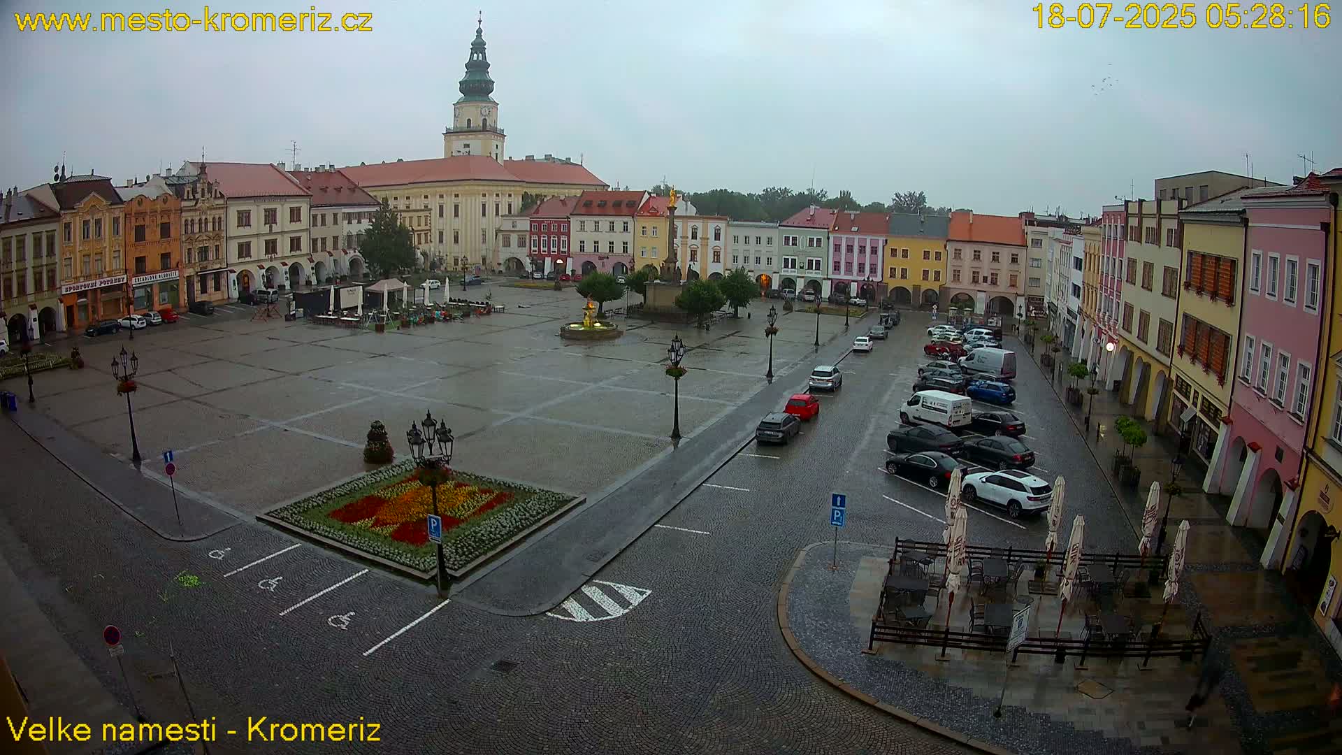 Kroměříž , (Velké náměstí ) Great Square Live Cam - Kromeriz, Zlin, Czechia