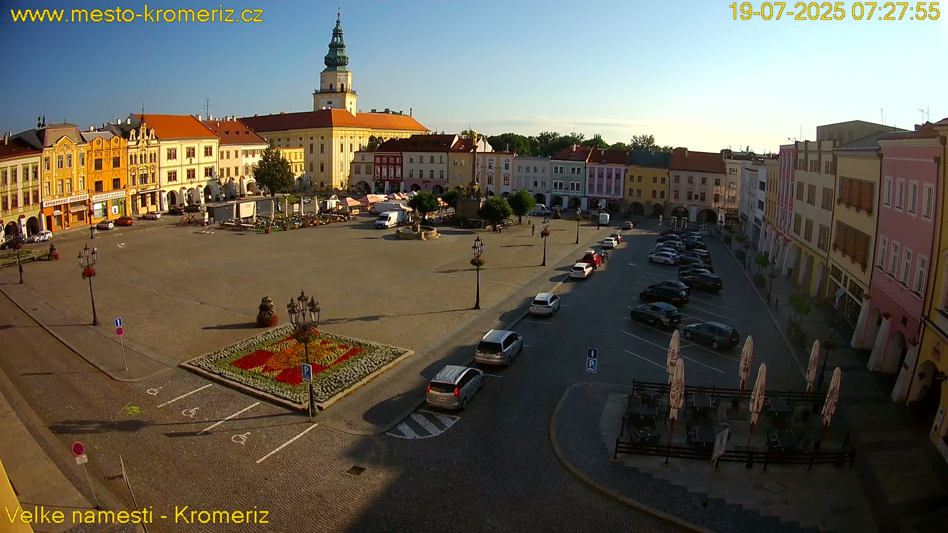 Kroměříž , (Velké náměstí ) Great Square Live Cam - Kromeriz, Zlin, Czechia