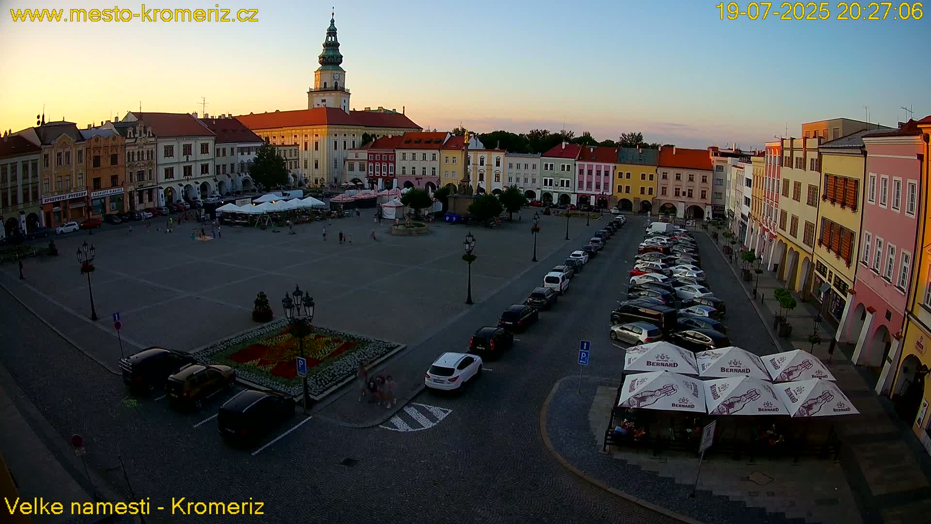 Kroměříž , (Velké náměstí ) Great Square Live Cam - Kromeriz, Zlin, Czechia