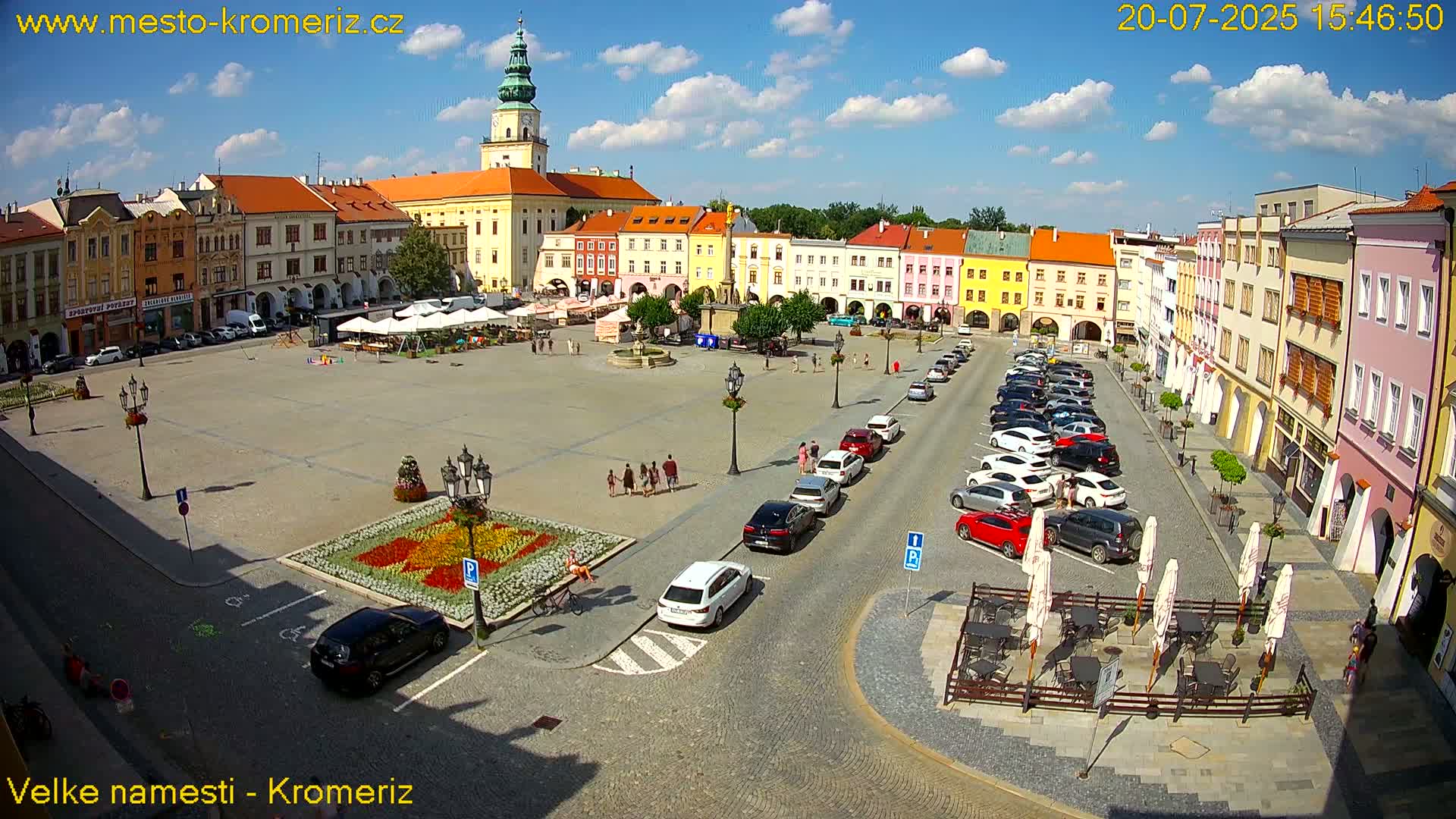 Kroměříž , (Velké náměstí ) Great Square Live Cam - Kromeriz, Zlin, Czechia