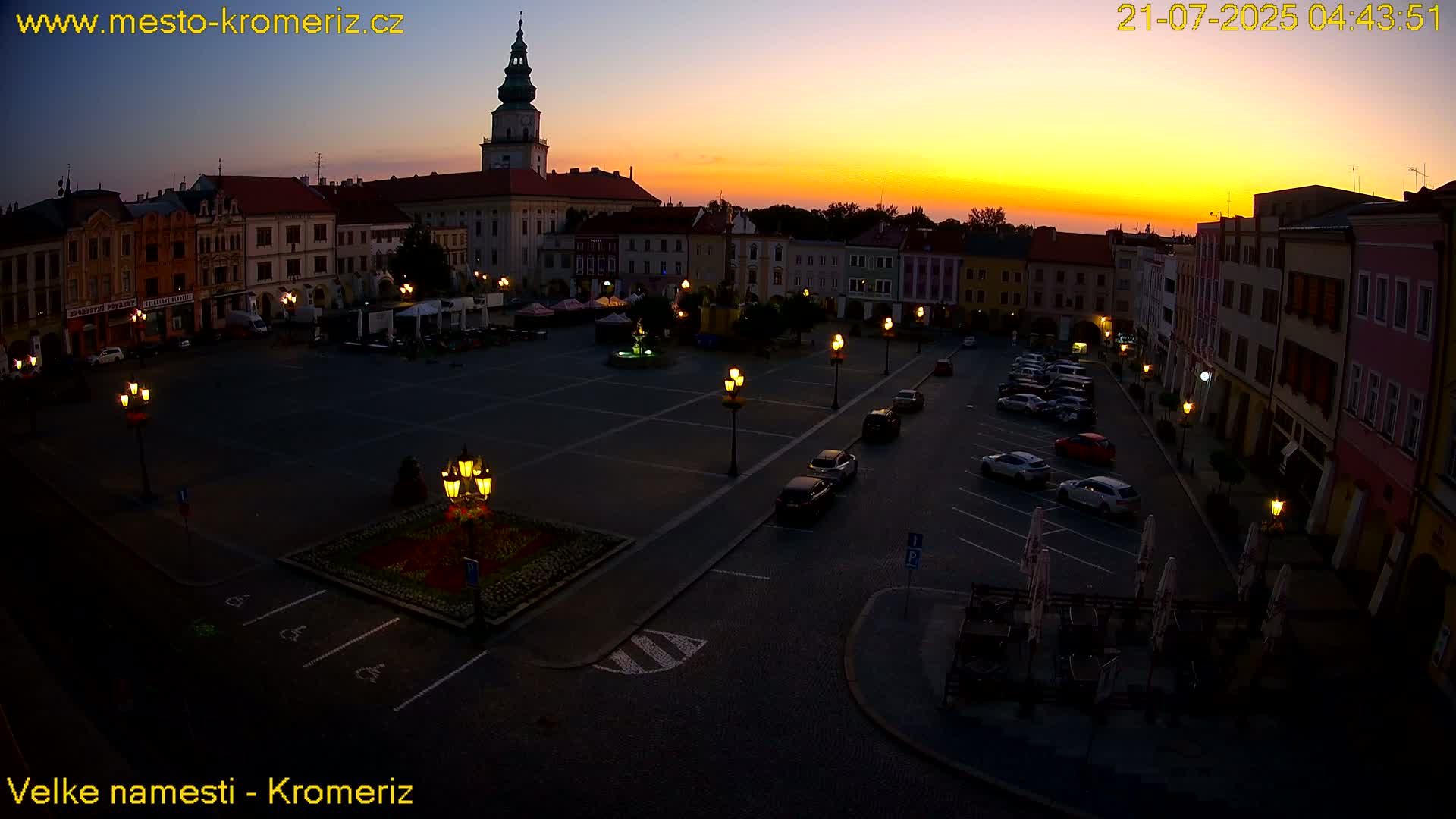 Kroměříž , (Velké náměstí ) Great Square Live Cam - Kromeriz, Zlin, Czechia