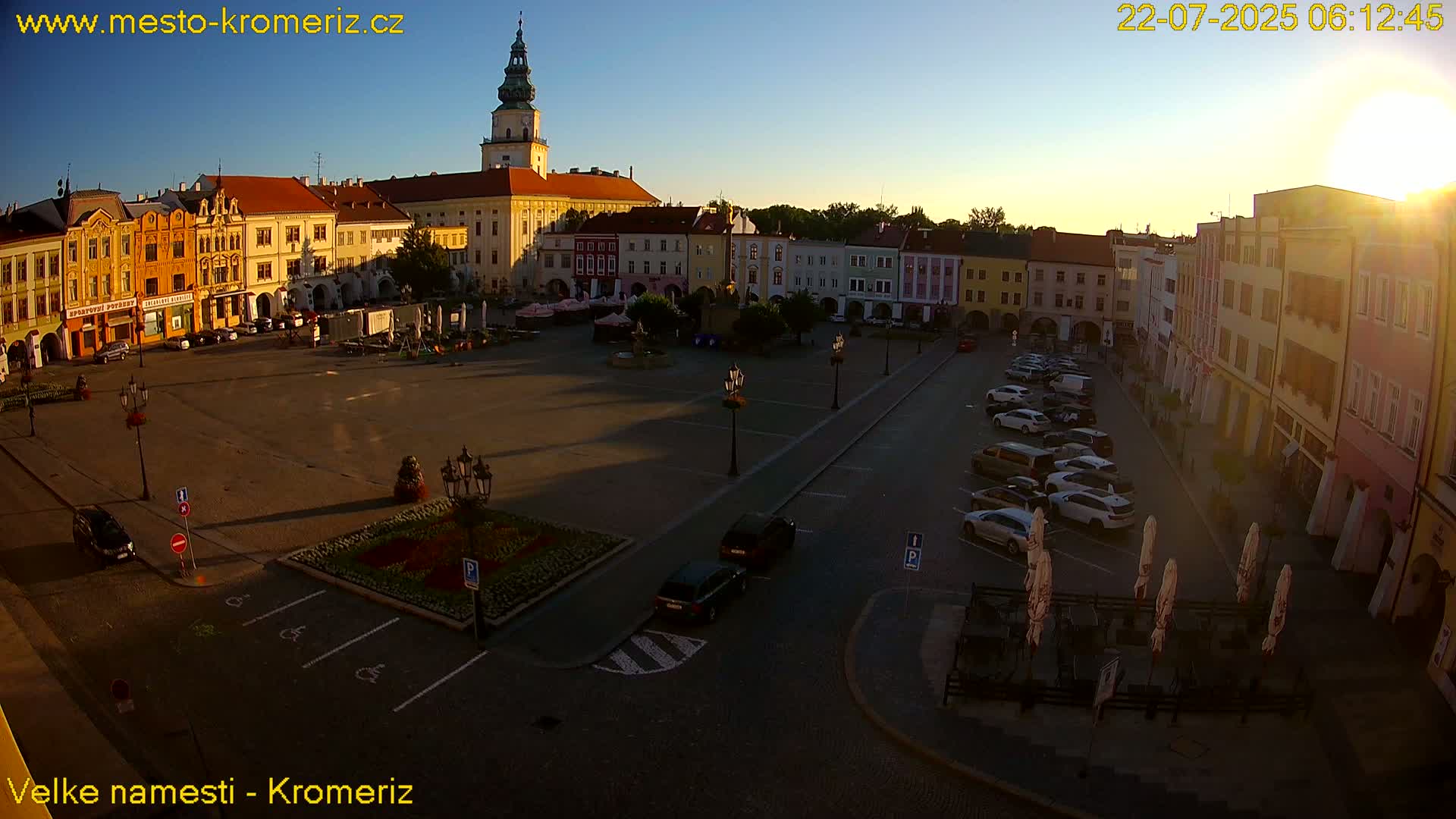 Kroměříž , (Velké náměstí ) Great Square Live Cam - Kromeriz, Zlin, Czechia