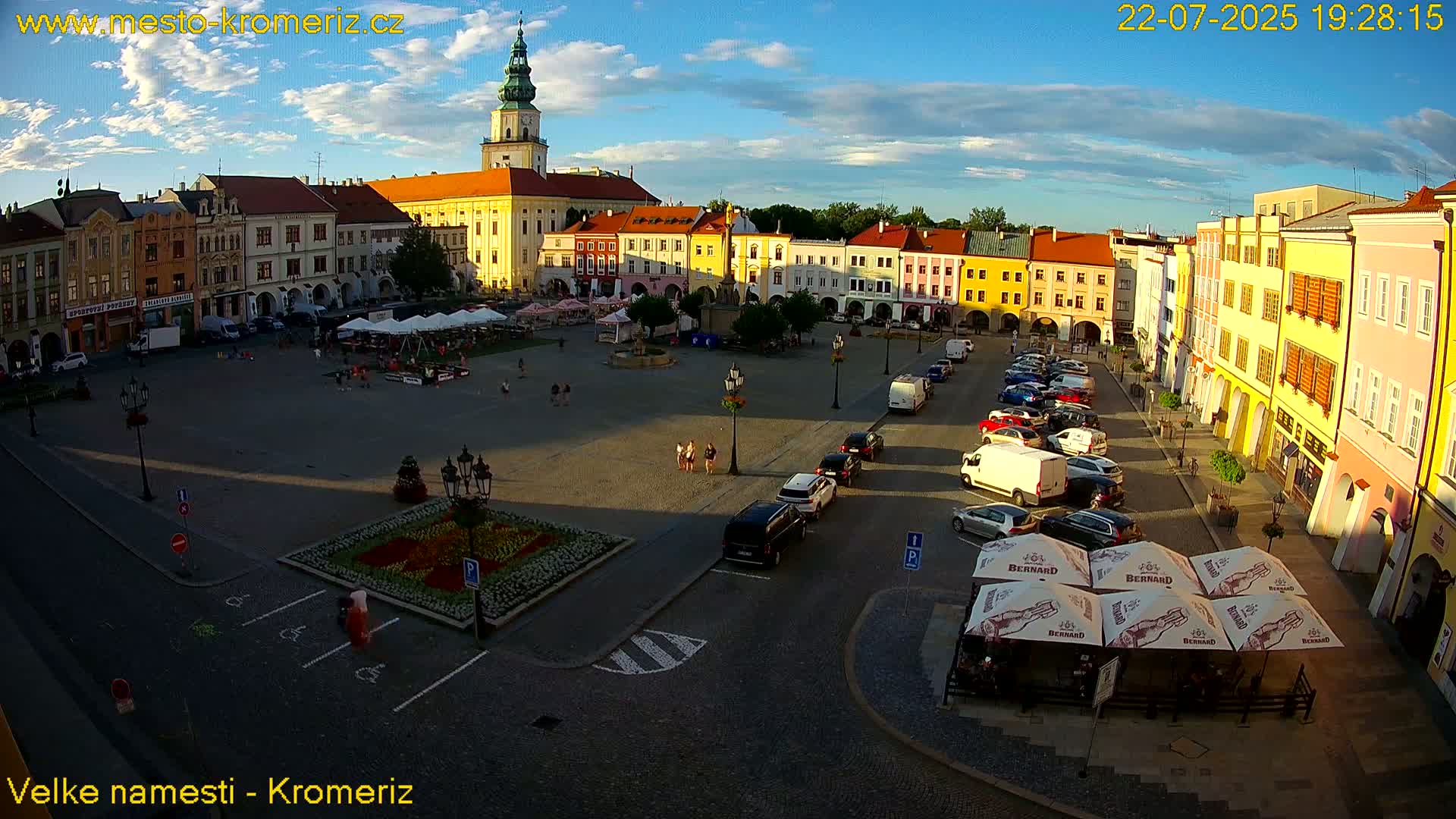 Kroměříž , (Velké náměstí ) Great Square Live Cam - Kromeriz, Zlin, Czechia