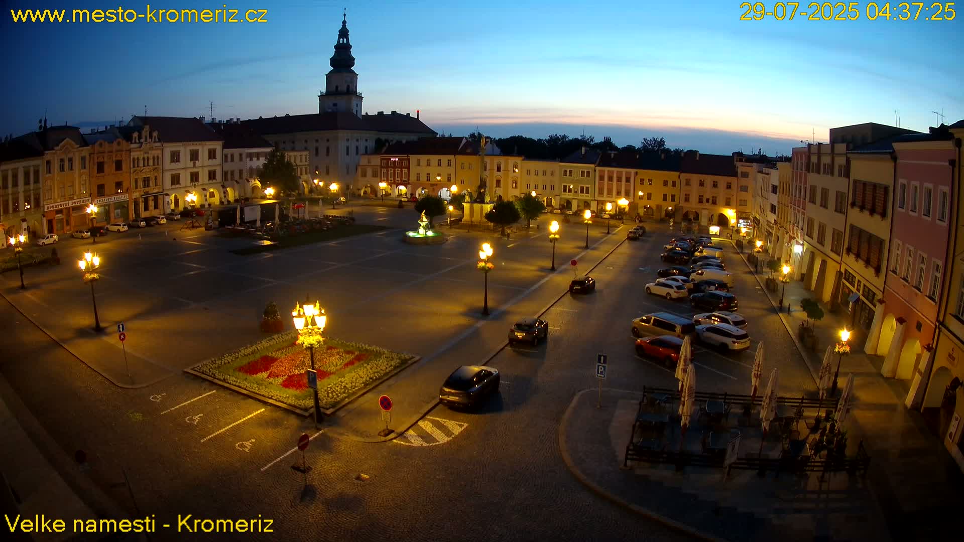 Kroměříž , (Velké náměstí ) Great Square Live Cam - Kromeriz, Zlin, Czechia