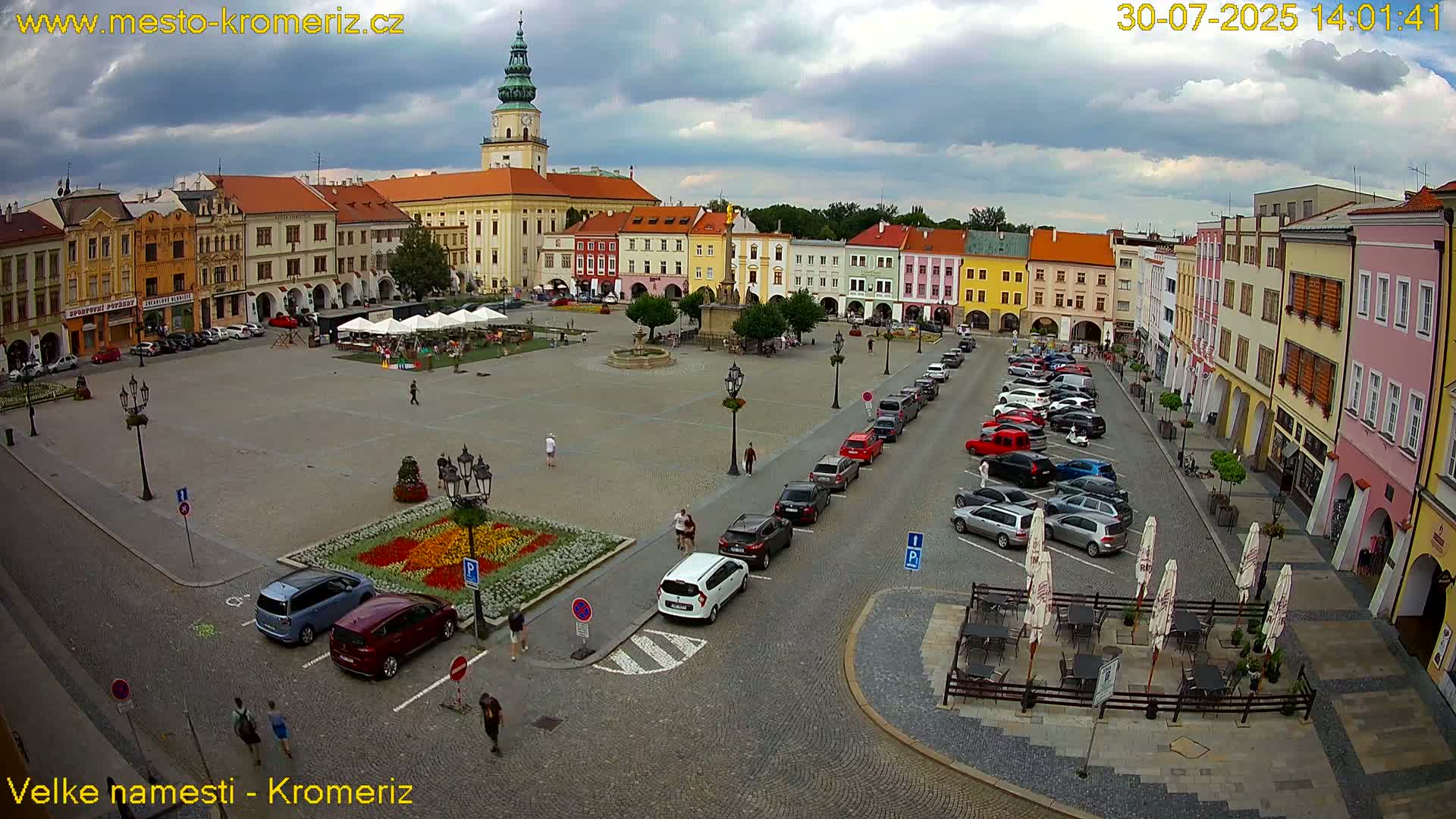 Kroměříž , (Velké náměstí ) Great Square Live Cam - Kromeriz, Zlin, Czechia