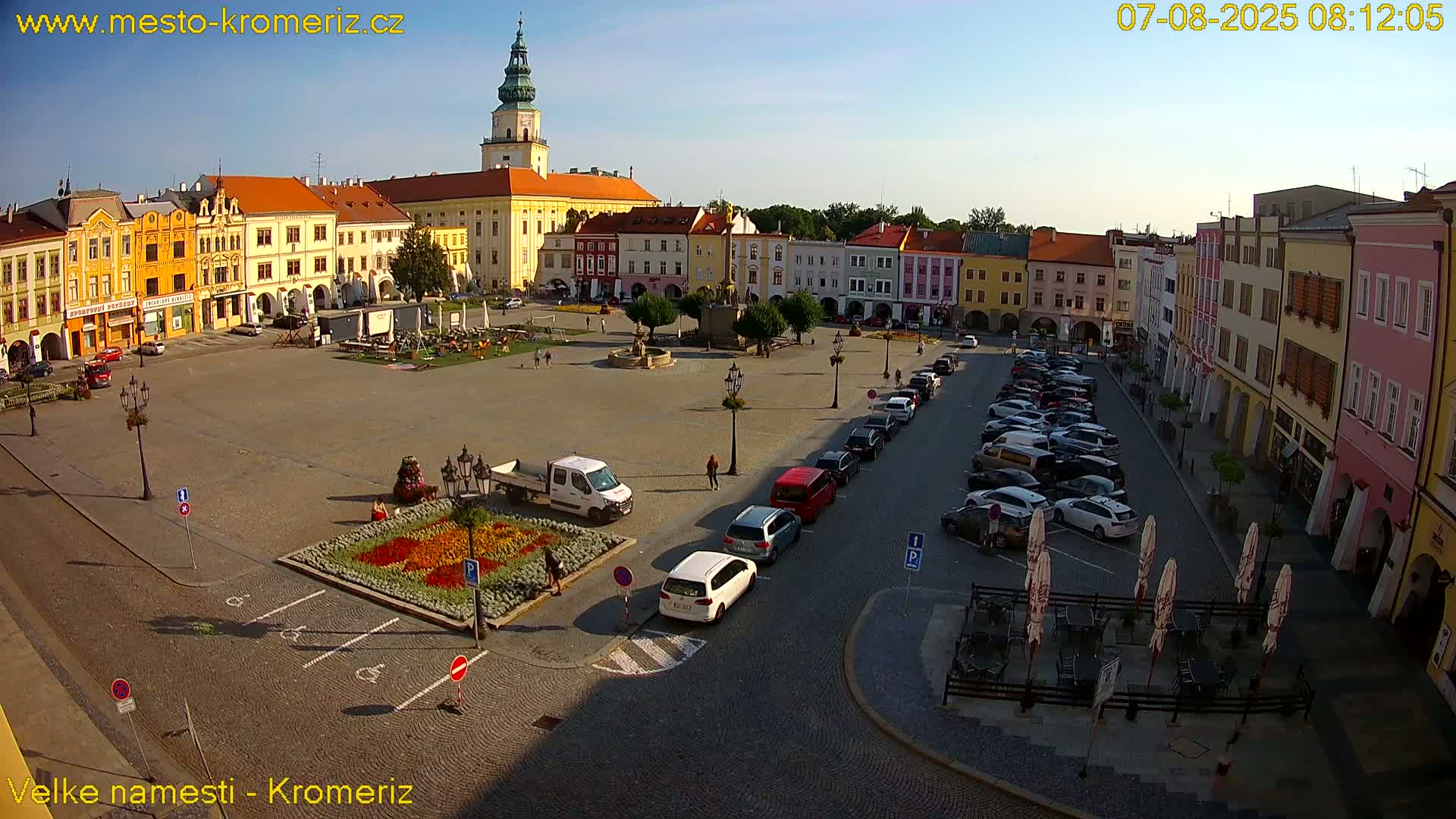 Kroměříž , (Velké náměstí ) Great Square Live Cam - Kromeriz, Zlin, Czechia