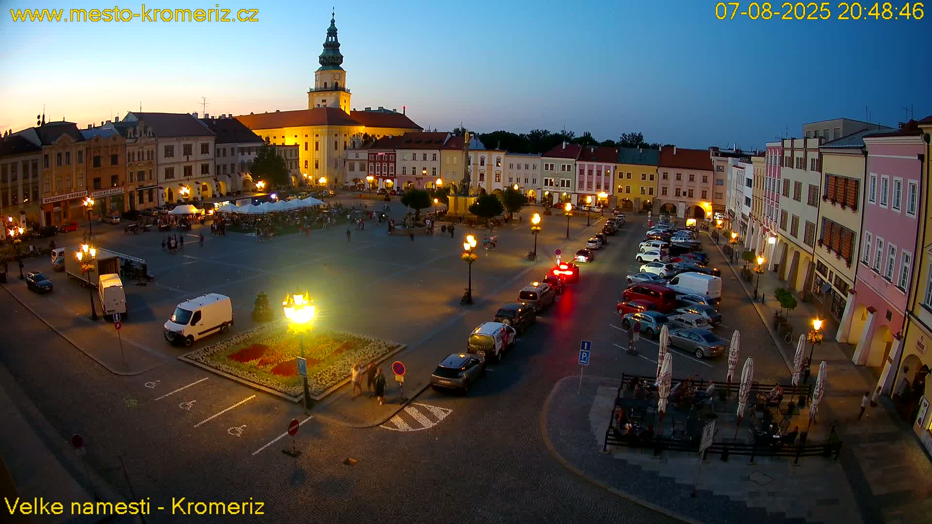Kroměříž , (Velké náměstí ) Great Square Live Cam - Kromeriz, Zlin, Czechia
