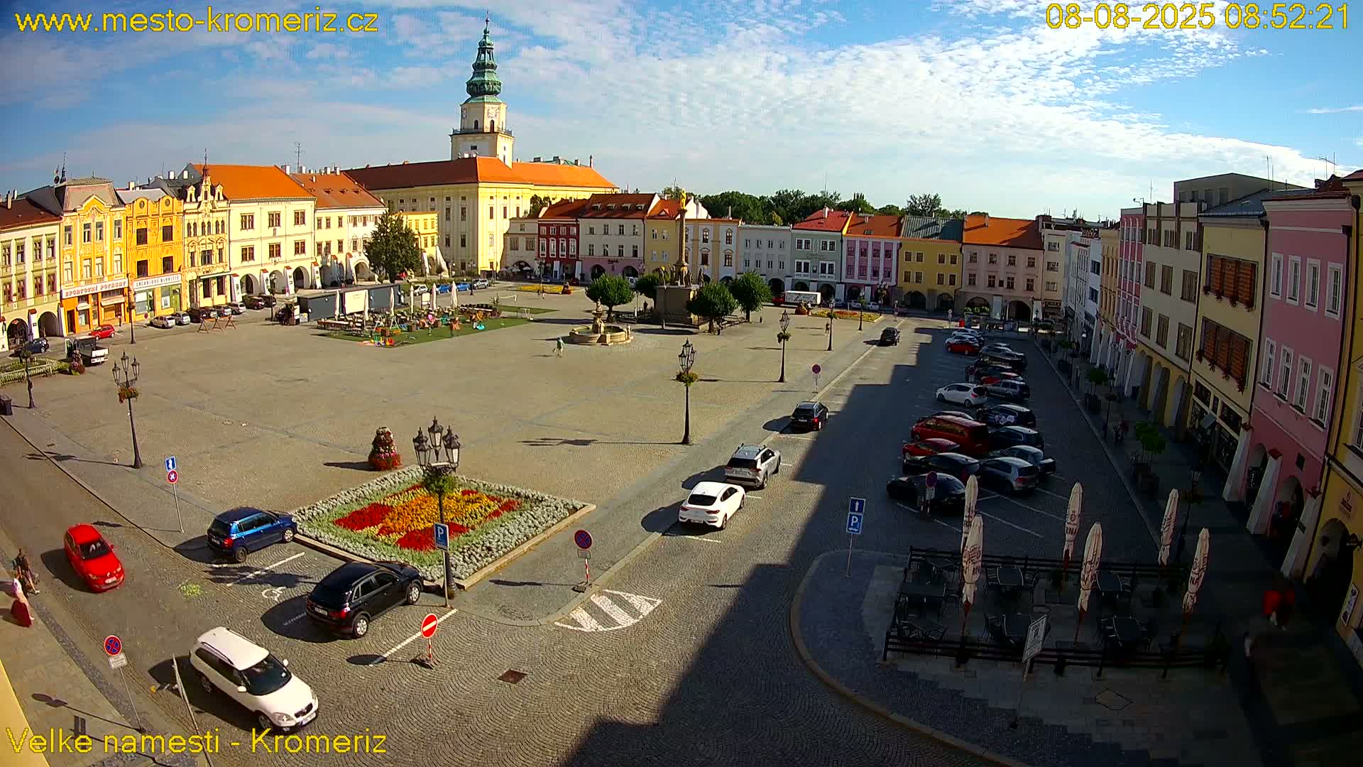 Kroměříž , (Velké náměstí ) Great Square Live Cam - Kromeriz, Zlin, Czechia
