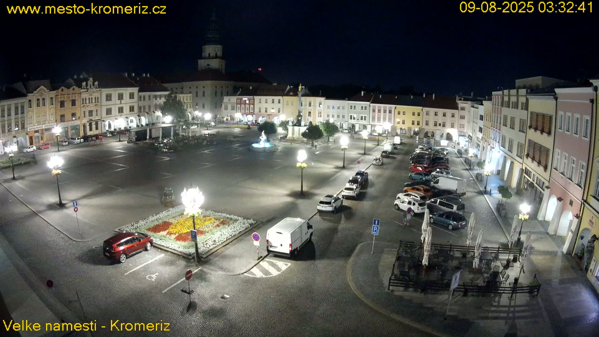 Kroměříž , (Velké náměstí ) Great Square Live Cam - Kromeriz, Zlin, Czechia