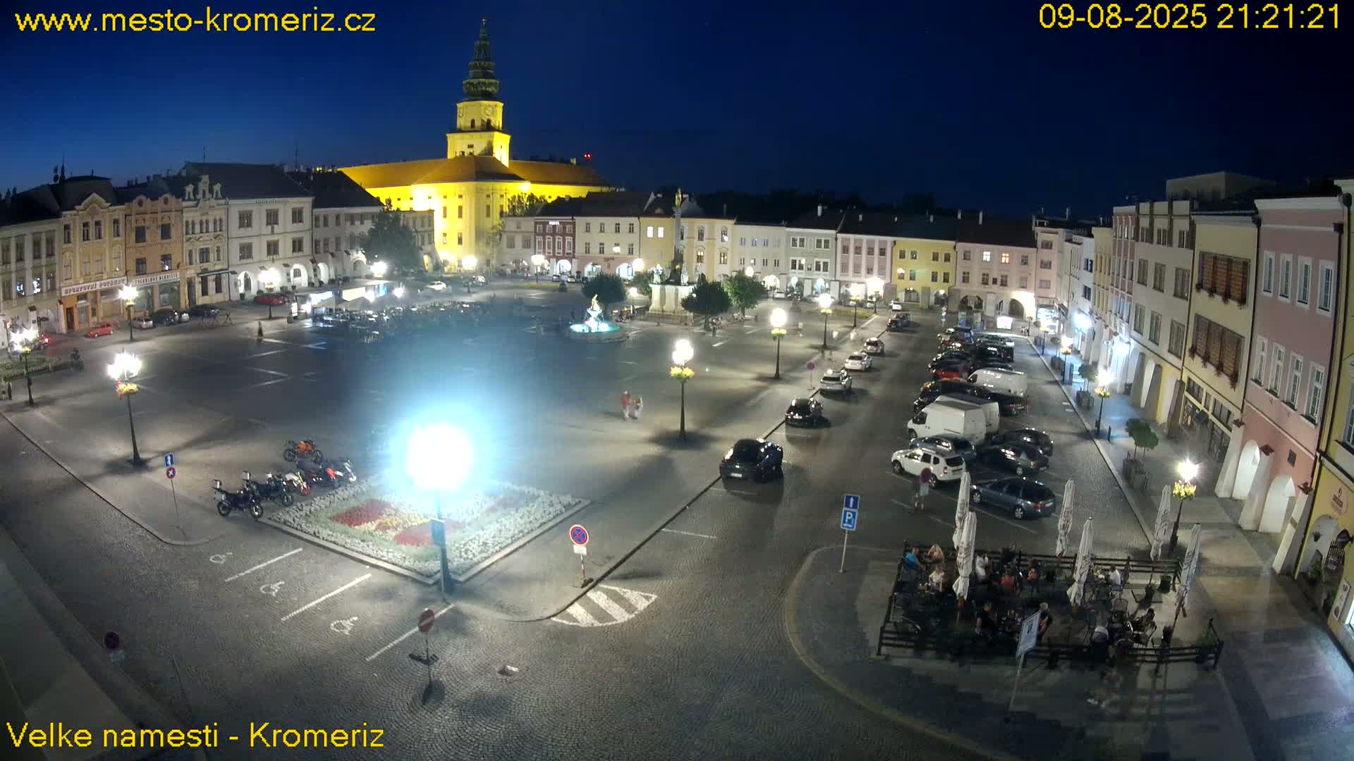 Kroměříž , (Velké náměstí ) Great Square Live Cam - Kromeriz, Zlin, Czechia