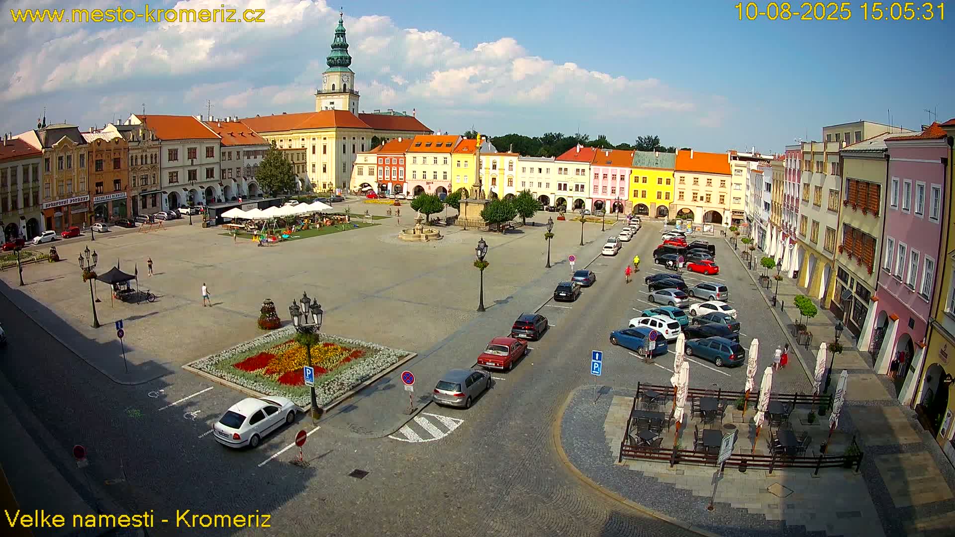 Kroměříž , (Velké náměstí ) Great Square Live Cam - Kromeriz, Zlin, Czechia