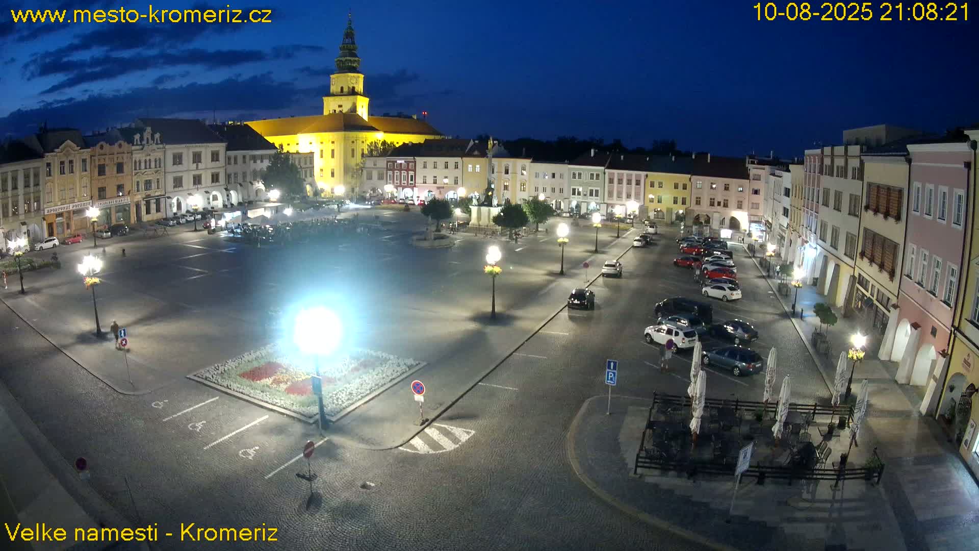 Kroměříž , (Velké náměstí ) Great Square Live Cam - Kromeriz, Zlin, Czechia