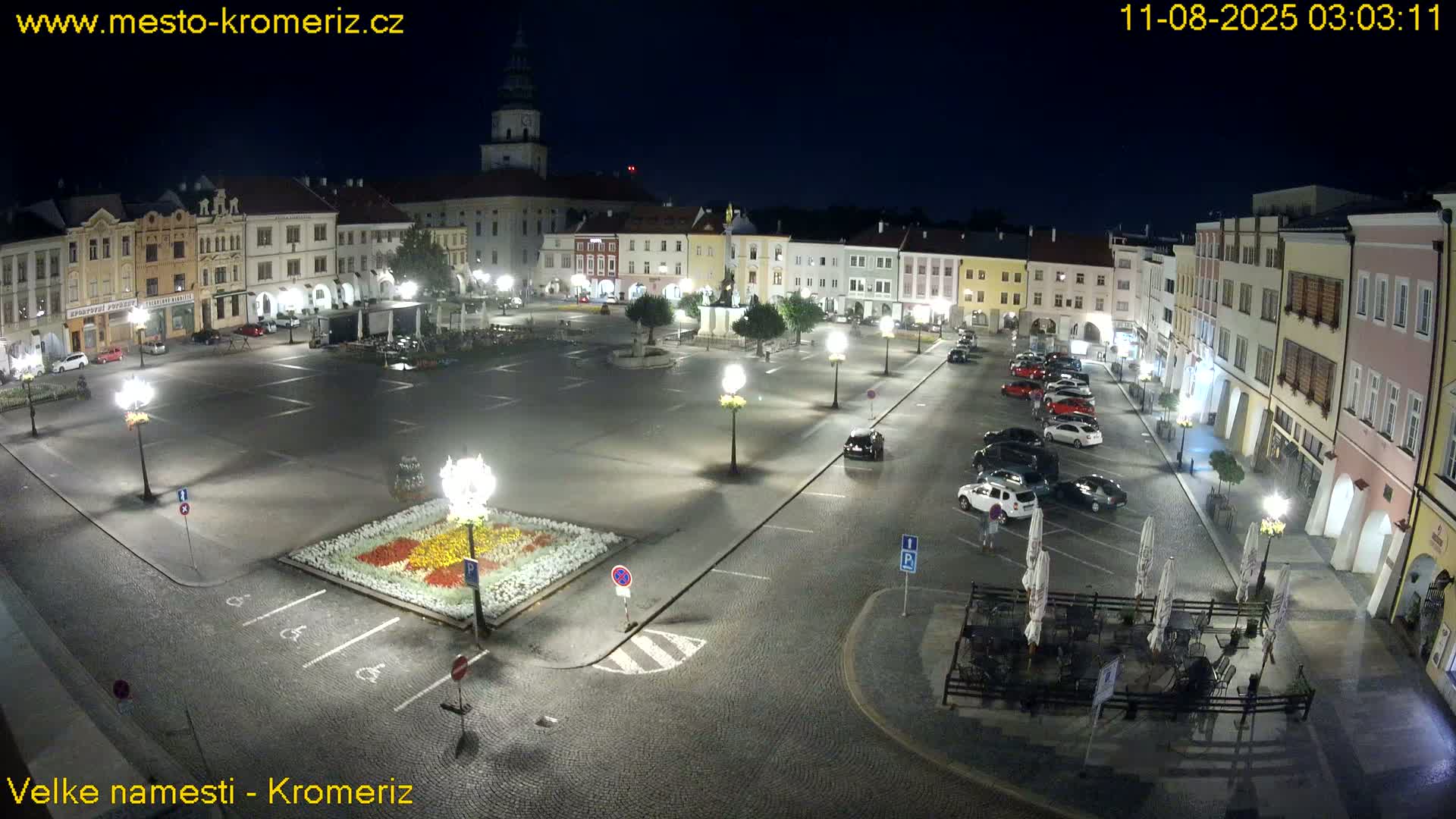 Kroměříž , (Velké náměstí ) Great Square Live Cam - Kromeriz, Zlin, Czechia