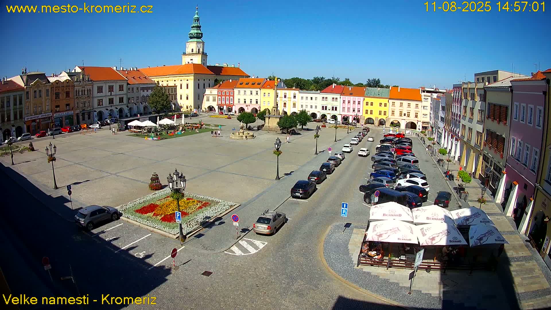 Kroměříž , (Velké náměstí ) Great Square Live Cam - Kromeriz, Zlin, Czechia