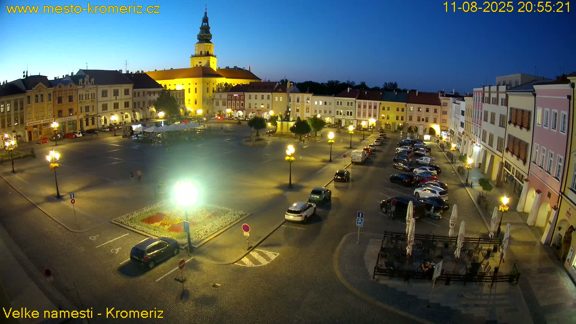 Kroměříž , (Velké náměstí ) Great Square Live Cam - Kromeriz, Zlin, Czechia