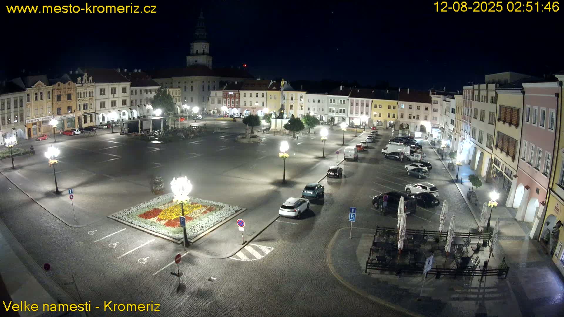 Kroměříž , (Velké náměstí ) Great Square Live Cam - Kromeriz, Zlin, Czechia