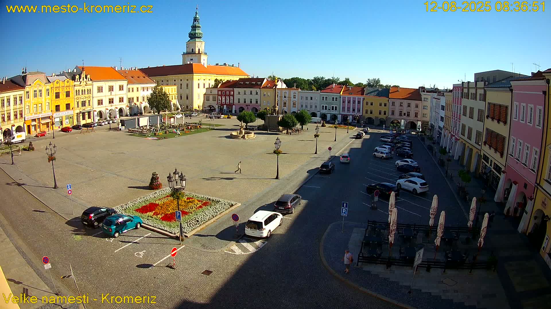 Kroměříž , (Velké náměstí ) Great Square Live Cam - Kromeriz, Zlin, Czechia
