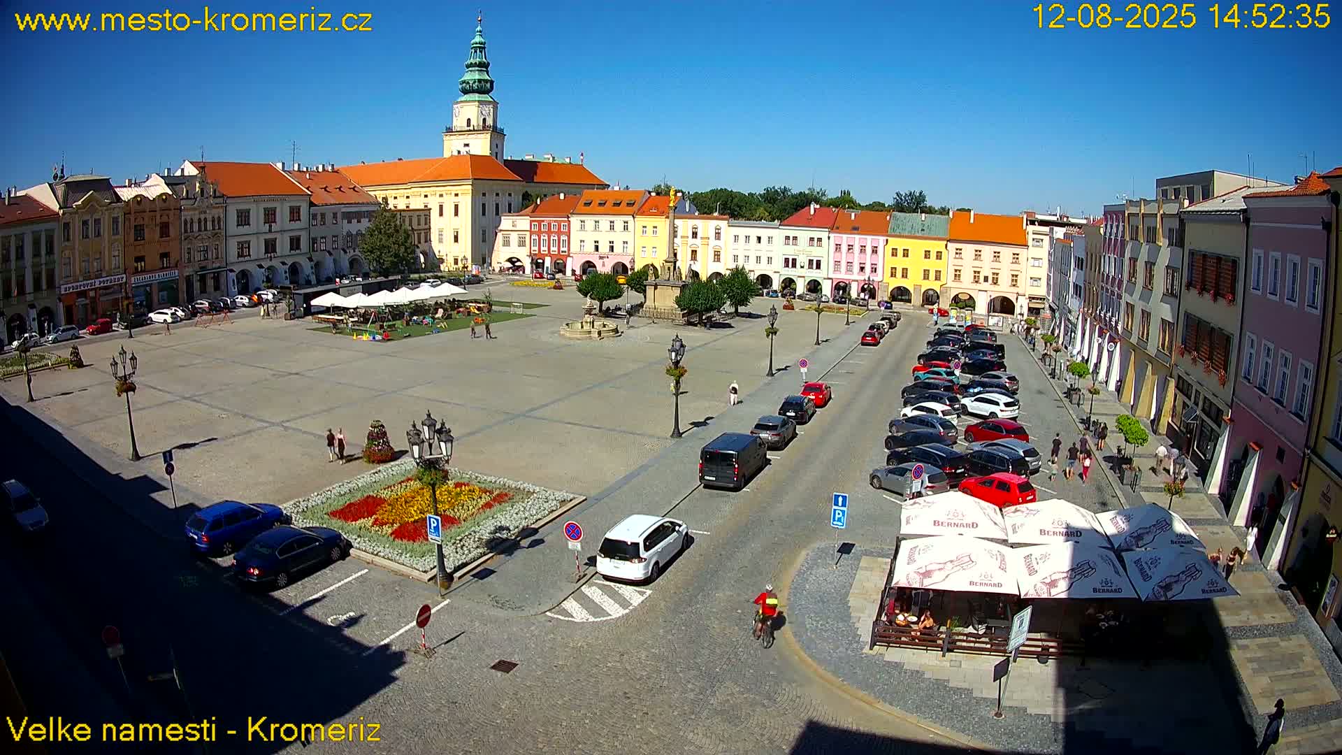 Kroměříž , (Velké náměstí ) Great Square Live Cam - Kromeriz, Zlin, Czechia