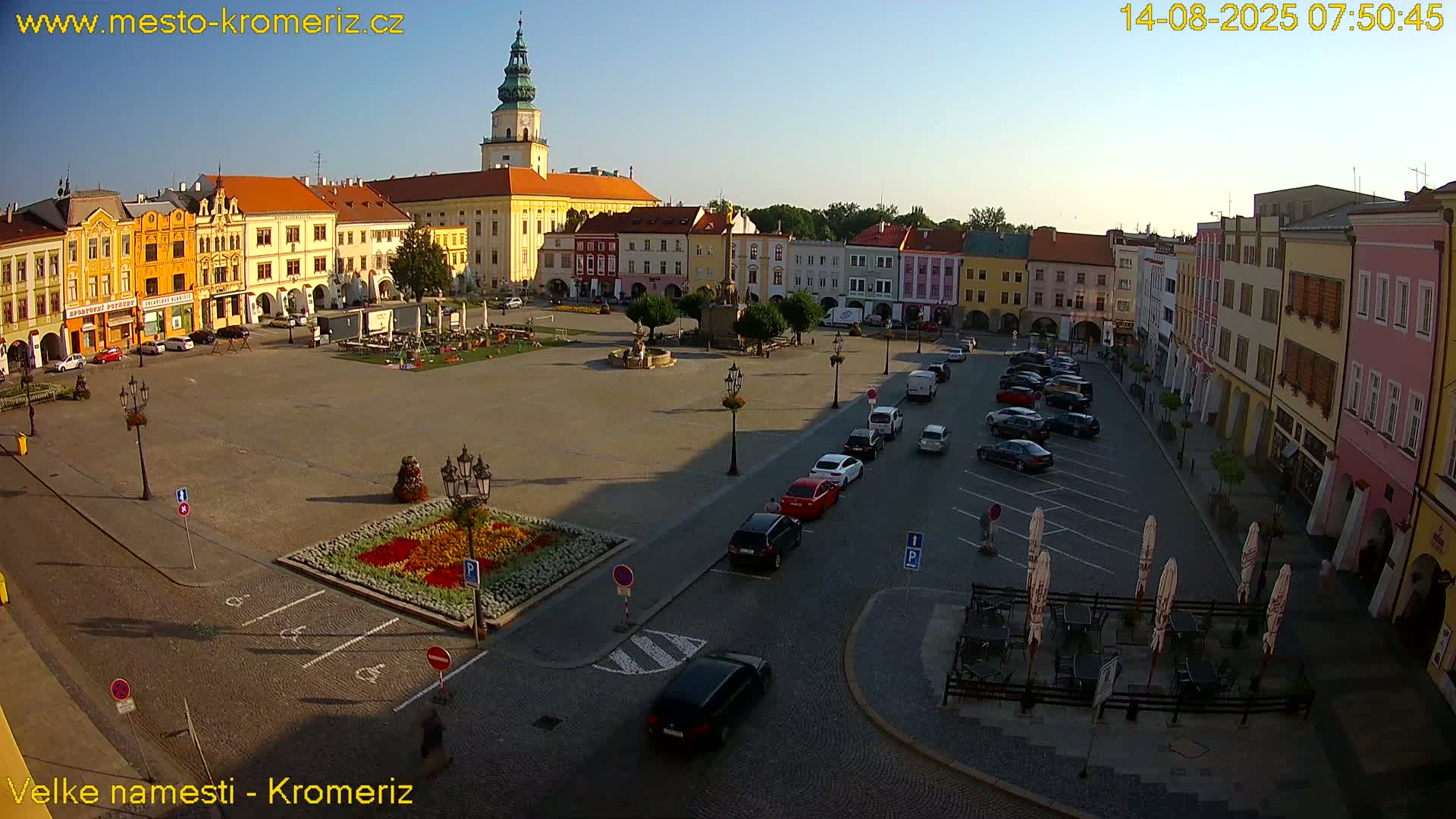 Kroměříž , (Velké náměstí ) Great Square Live Cam - Kromeriz, Zlin, Czechia