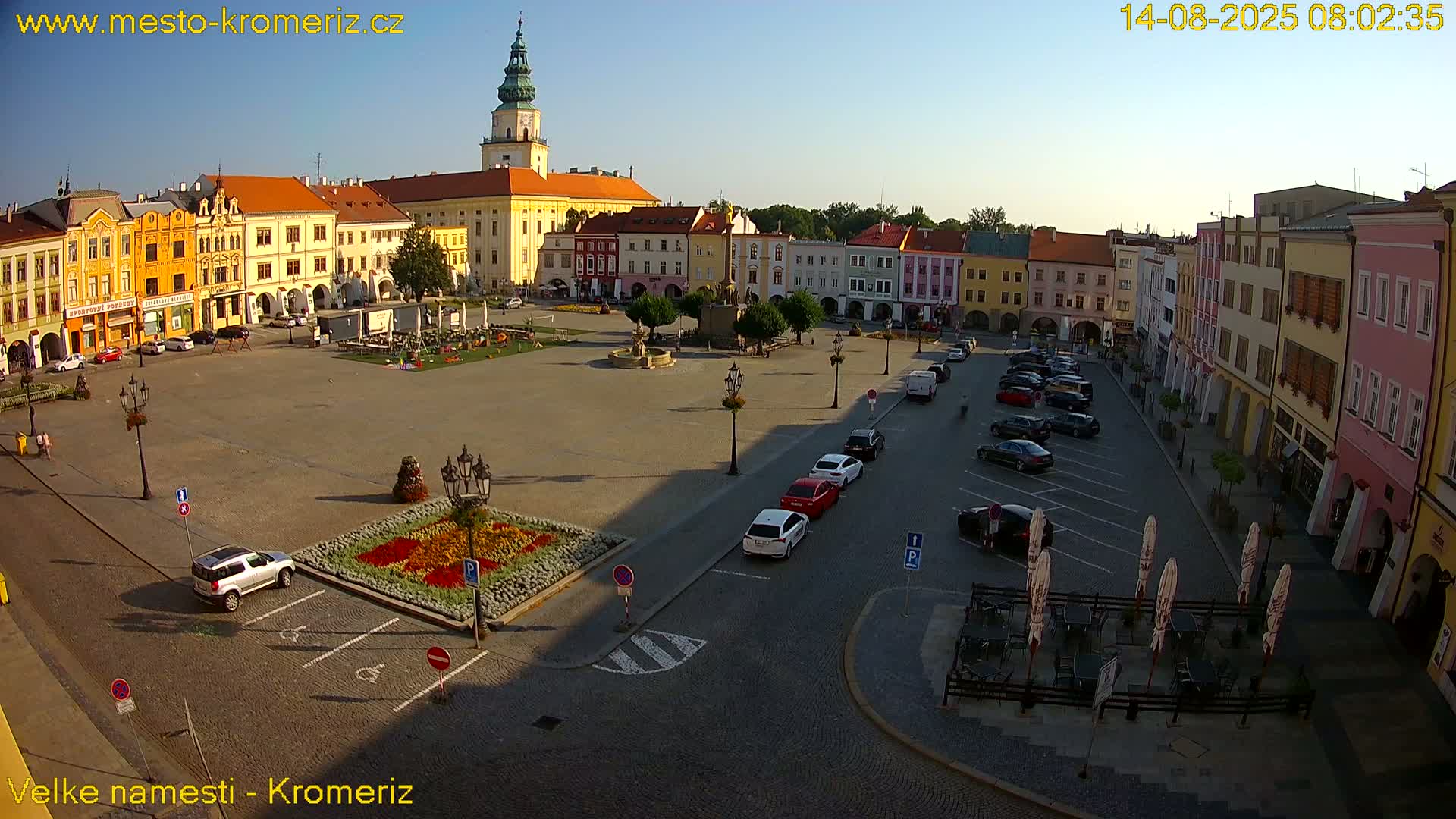 Kroměříž , (Velké náměstí ) Great Square Live Cam - Kromeriz, Zlin, Czechia