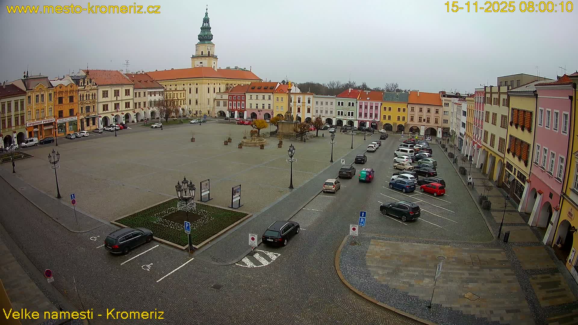 Kroměříž , (Velké náměstí ) Great Square Live Cam - Kromeriz, Zlin, Czechia