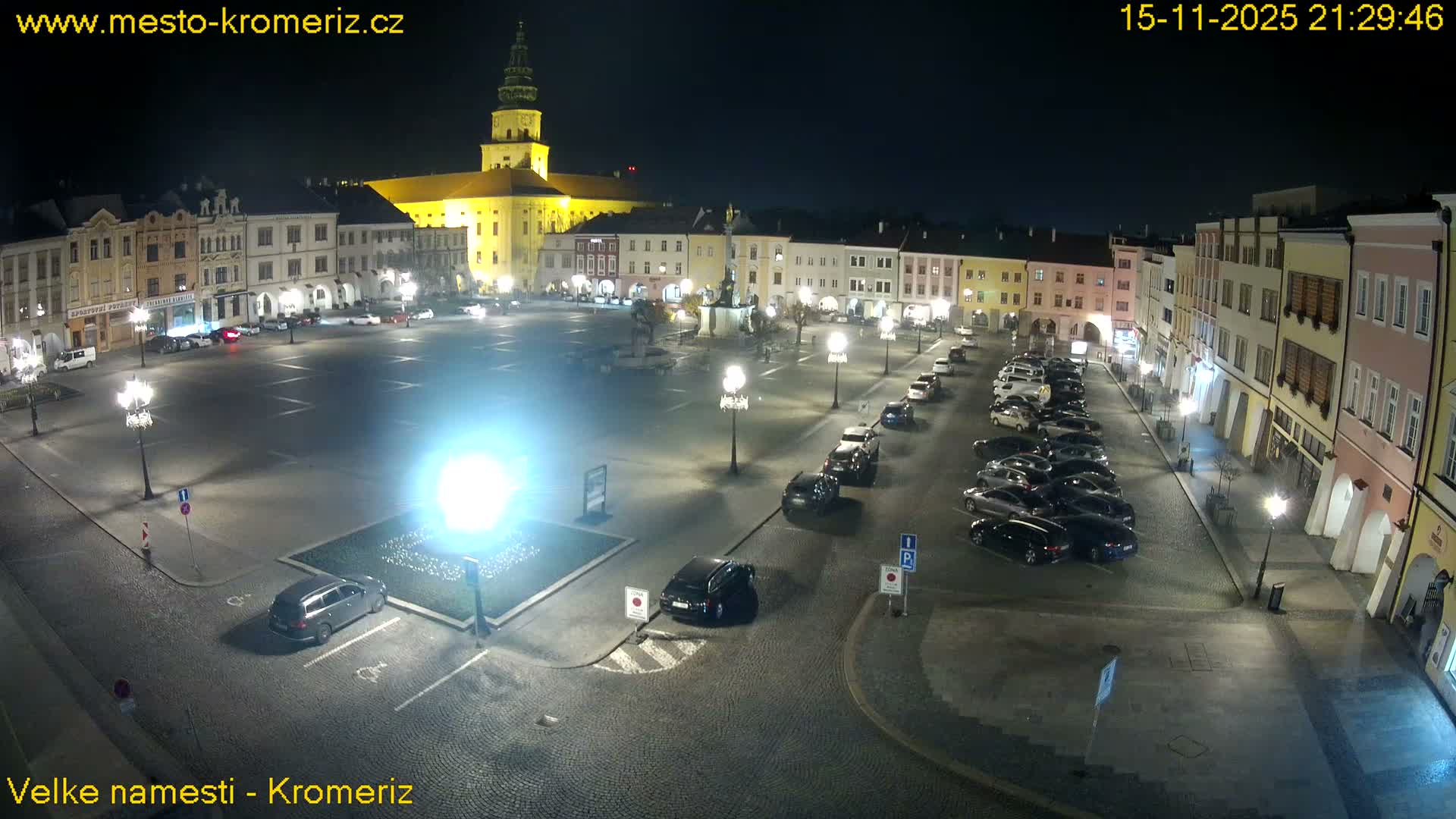 Kroměříž , (Velké náměstí ) Great Square Live Cam - Kromeriz, Zlin, Czechia