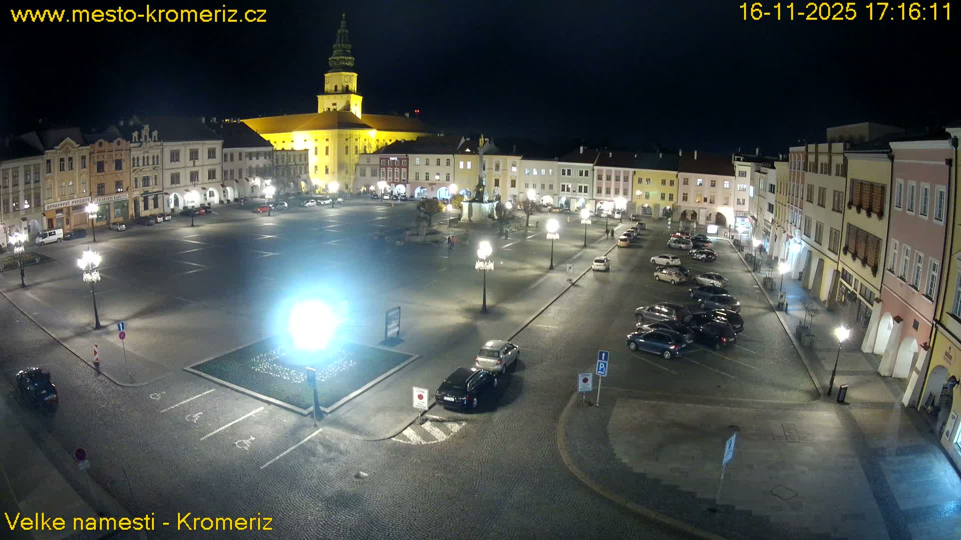 Kroměříž , (Velké náměstí ) Great Square Live Cam - Kromeriz, Zlin, Czechia
