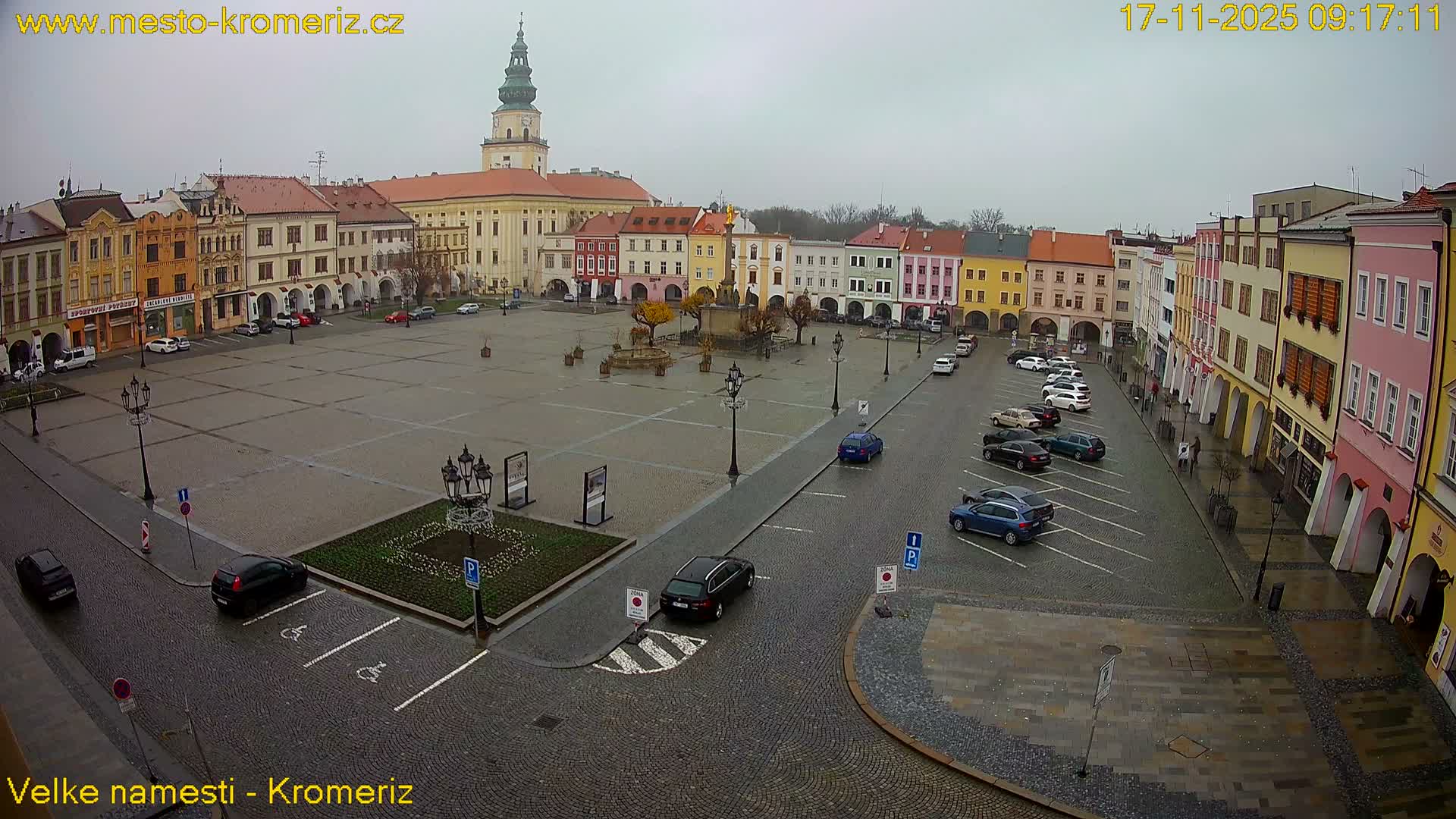 Kroměříž , (Velké náměstí ) Great Square Live Cam - Kromeriz, Zlin, Czechia
