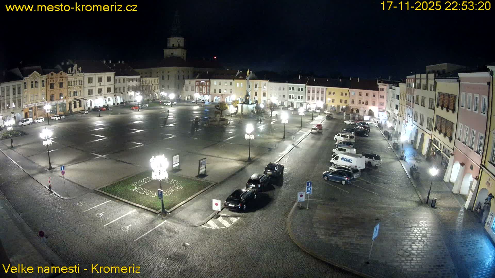Kroměříž , (Velké náměstí ) Great Square Live Cam - Kromeriz, Zlin, Czechia