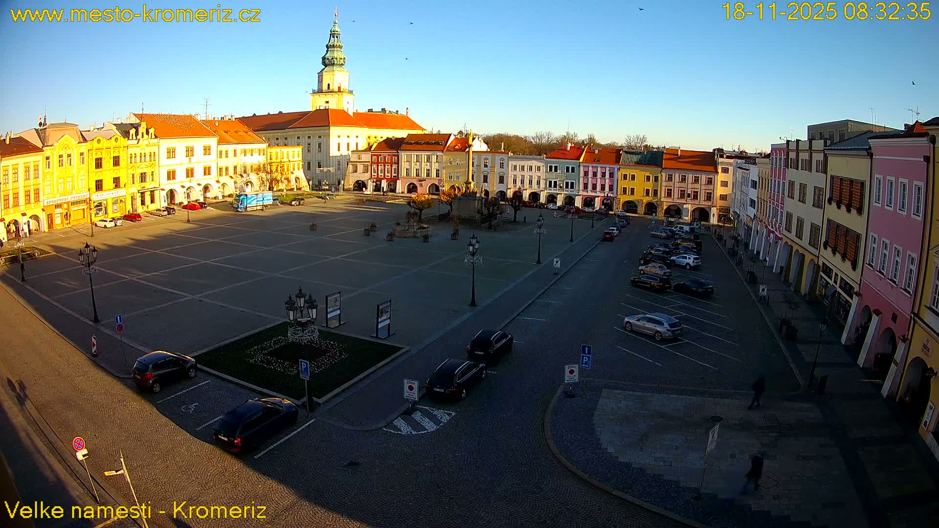 Kroměříž , (Velké náměstí ) Great Square Live Cam - Kromeriz, Zlin, Czechia