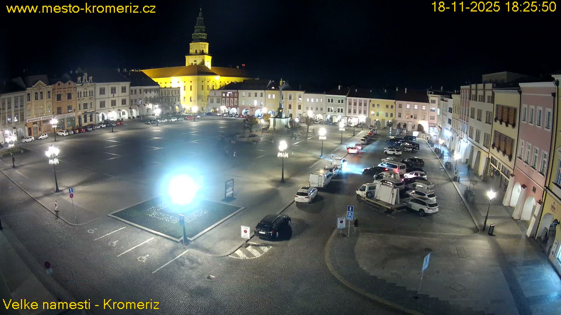 Kroměříž , (Velké náměstí ) Great Square Live Cam - Kromeriz, Zlin, Czechia