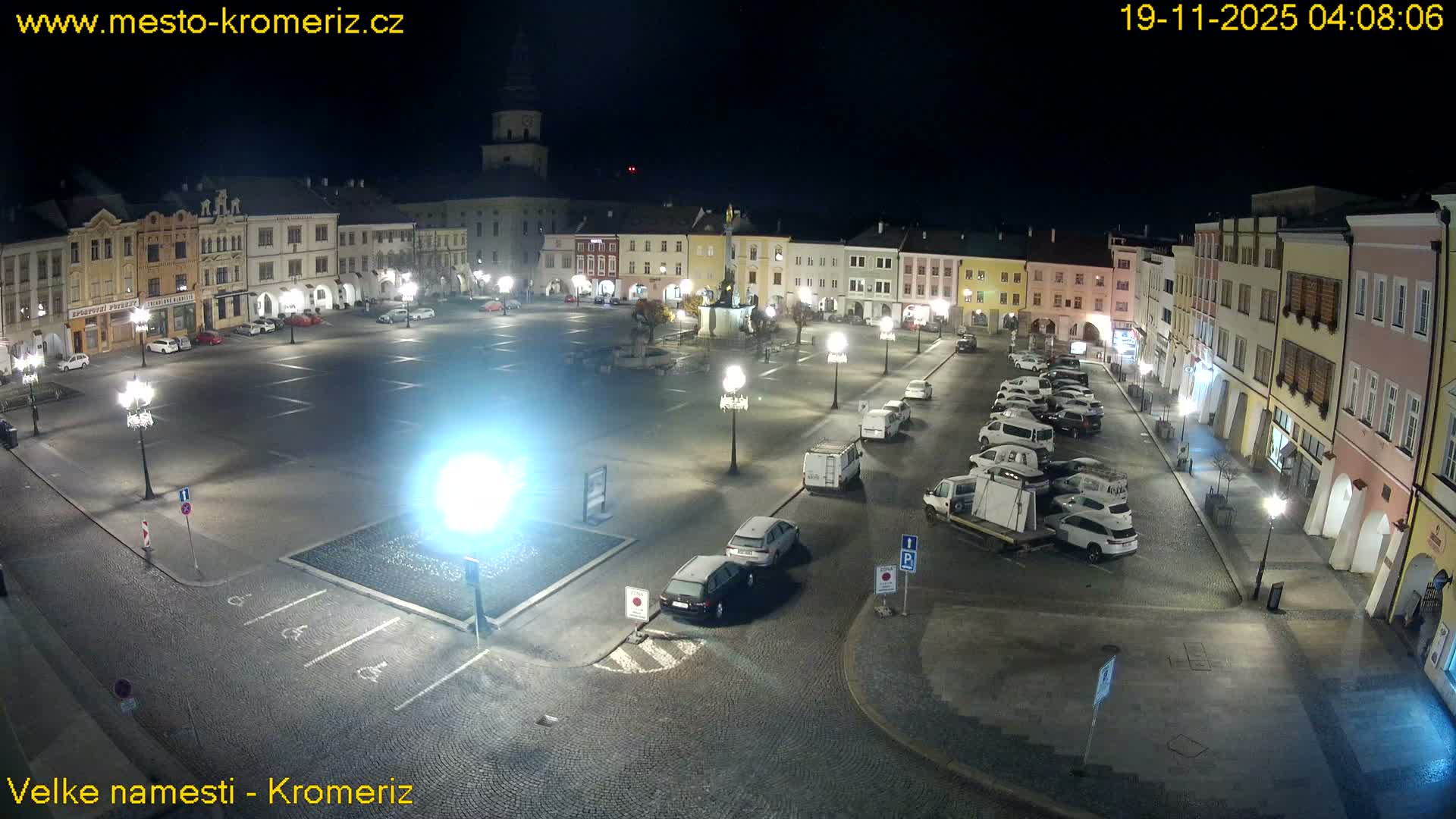 Kroměříž , (Velké náměstí ) Great Square Live Cam - Kromeriz, Zlin, Czechia