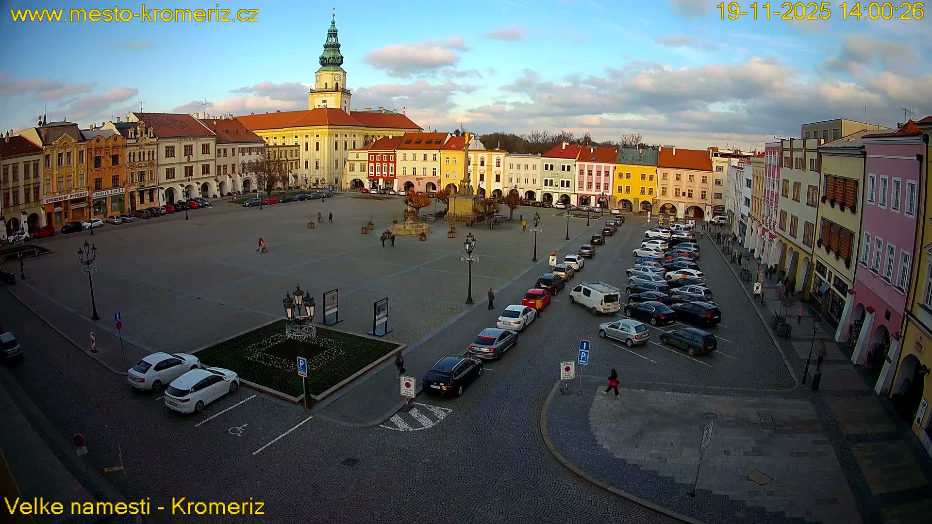 Kroměříž , (Velké náměstí ) Great Square Live Cam - Kromeriz, Zlin, Czechia