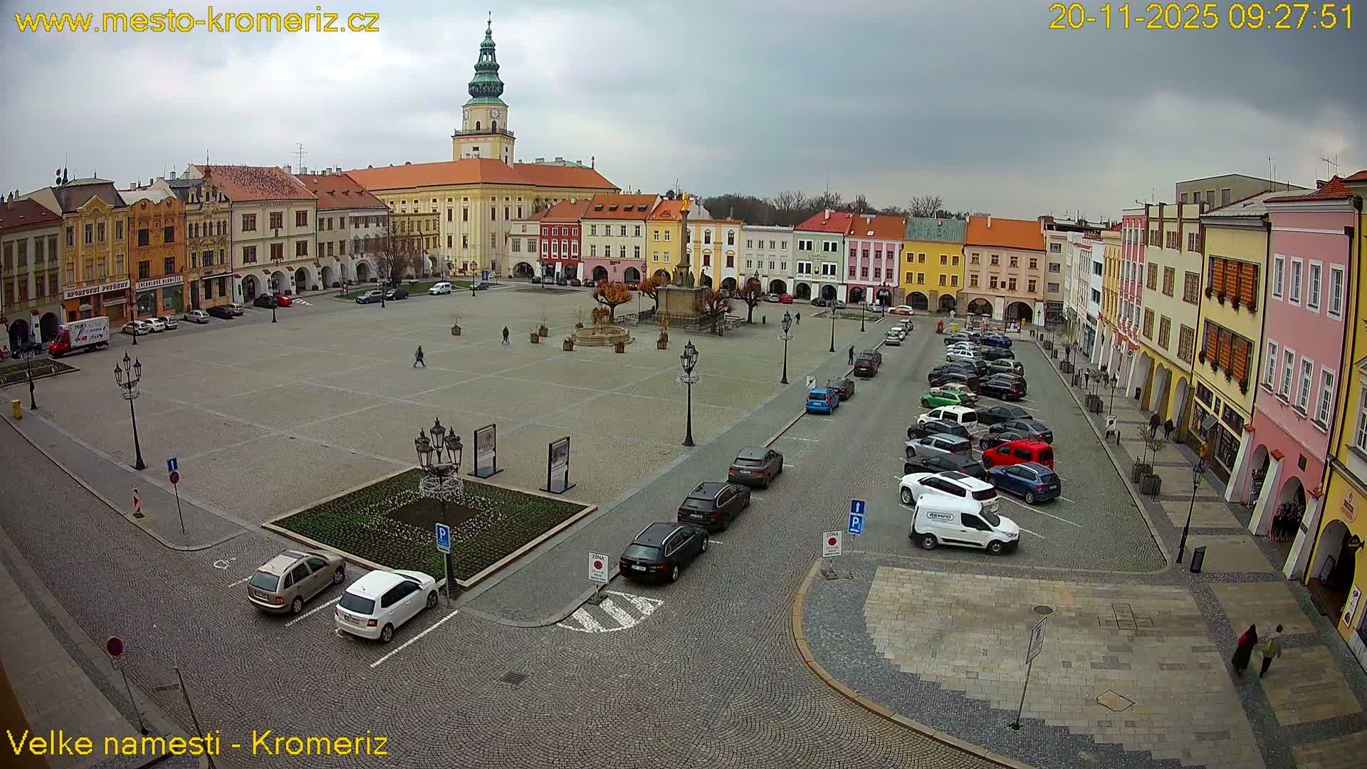 Kroměříž , (Velké náměstí ) Great Square Live Cam - Kromeriz, Zlin, Czechia