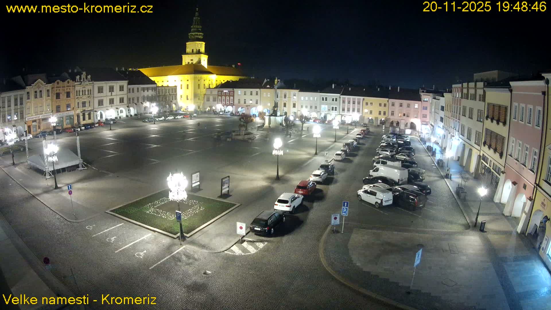 Kroměříž , (Velké náměstí ) Great Square Live Cam - Kromeriz, Zlin, Czechia