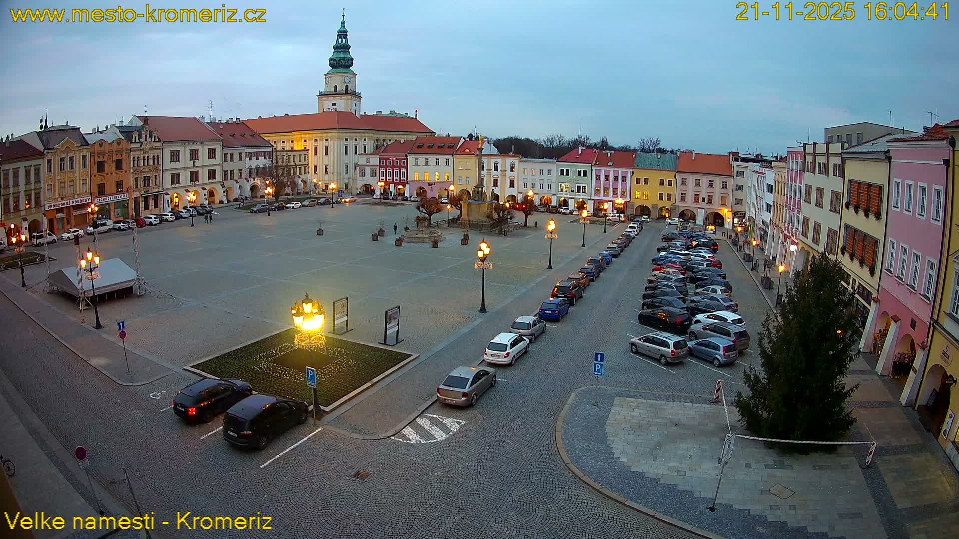 Kroměříž , (Velké náměstí ) Great Square Live Cam - Kromeriz, Zlin, Czechia